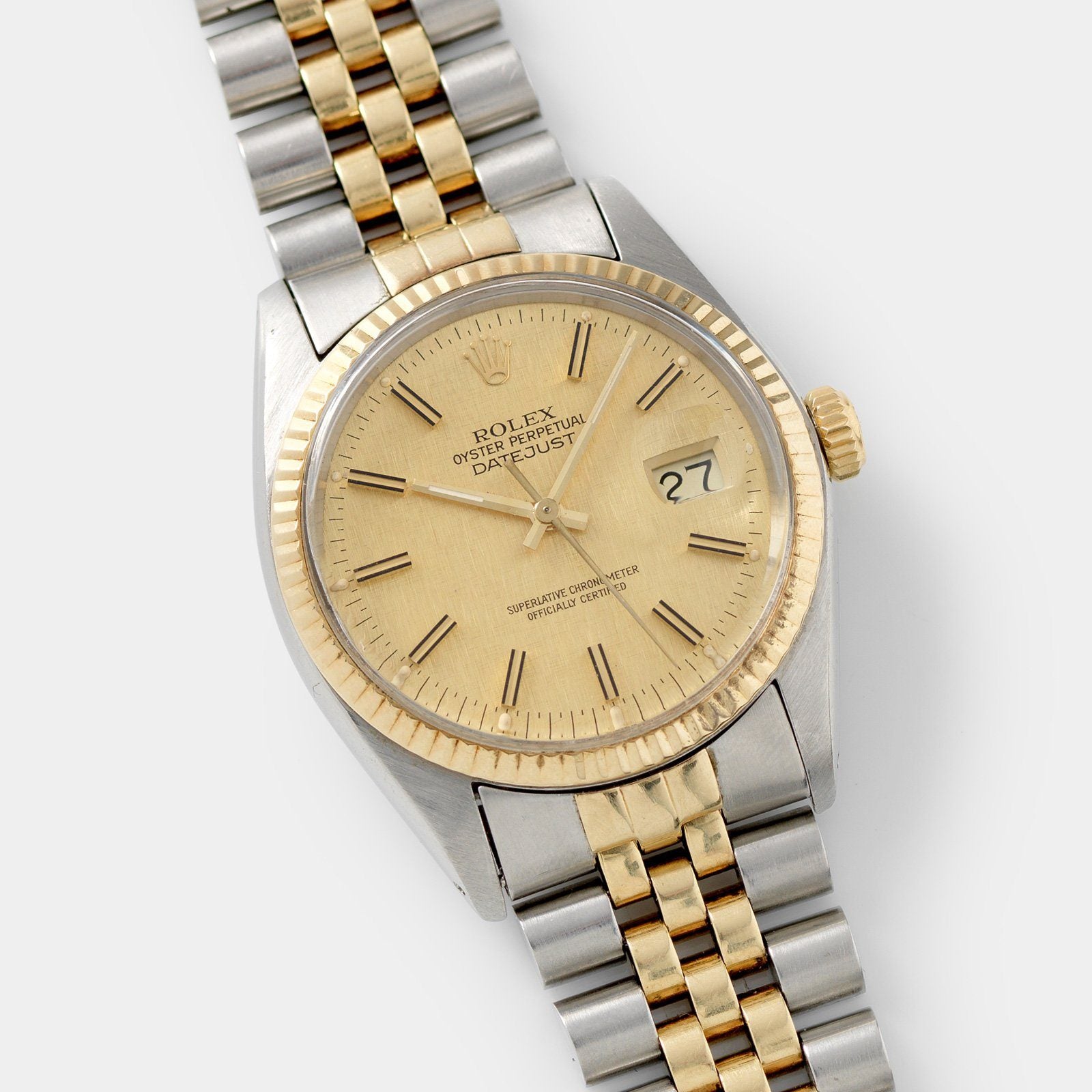Rolex Datejust Steel and Gold 16013 Linen Dial - Main Image
