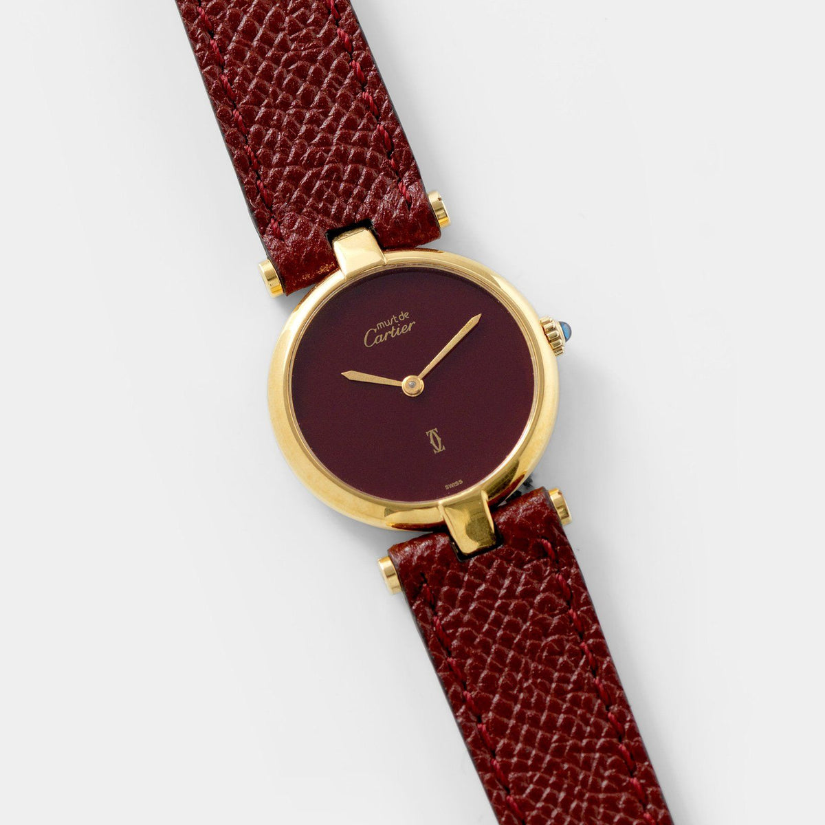 Cartier Must Vendome 23 Quartz Wine Red Dial Watch Must de Cartier Vendome Red Dial main image 3
