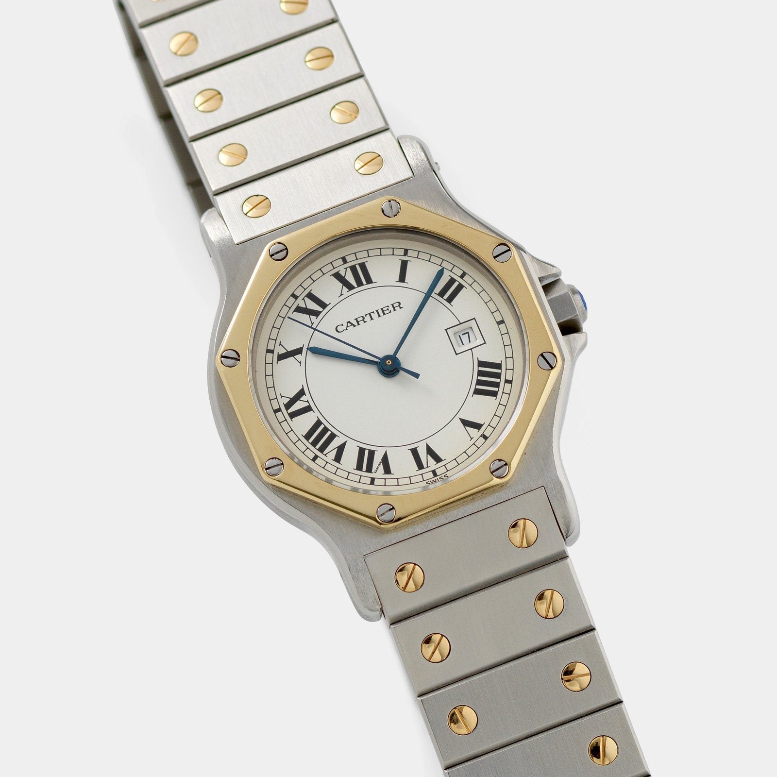 Cartier Round Dial Cartier Santos Ronde Steel And Gold