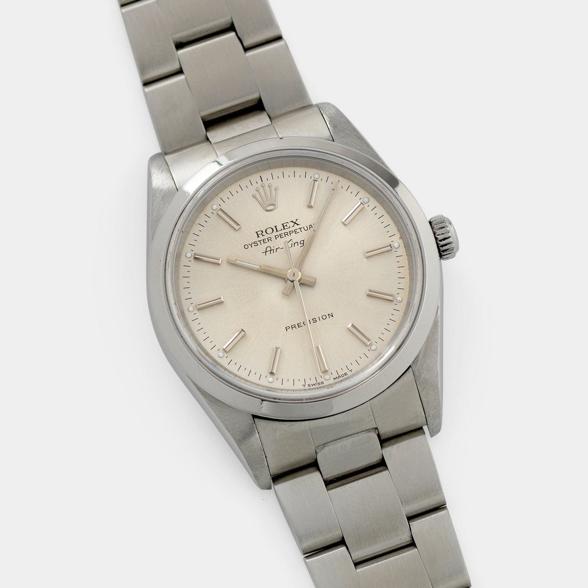 Rolex Air King Silver Soleil Dial Ref 14000