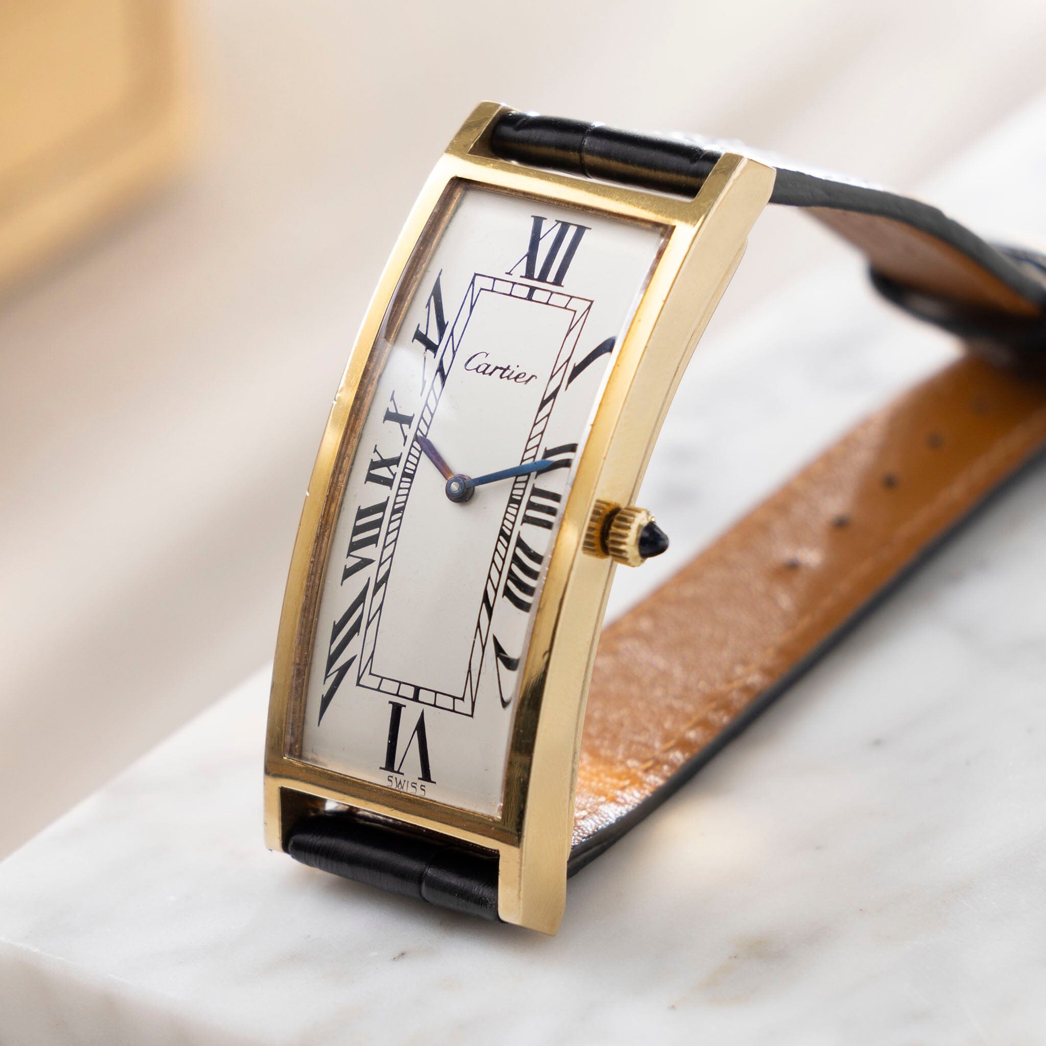 Cartier gold best sale plated watch