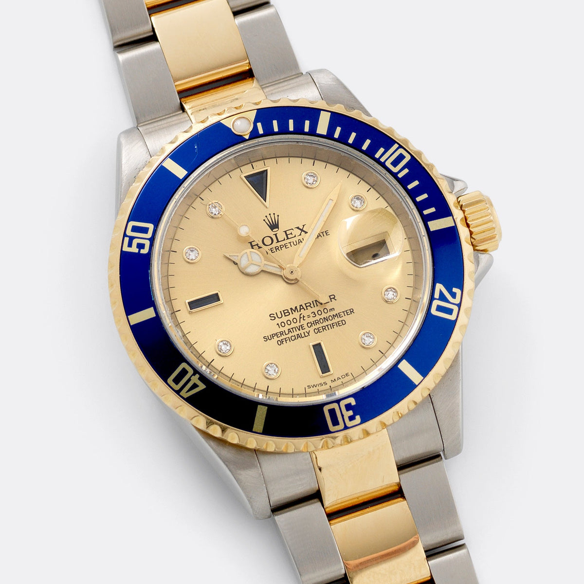 Rolex Submariner Date Sultan Dial Two-Tone 16613 with papers