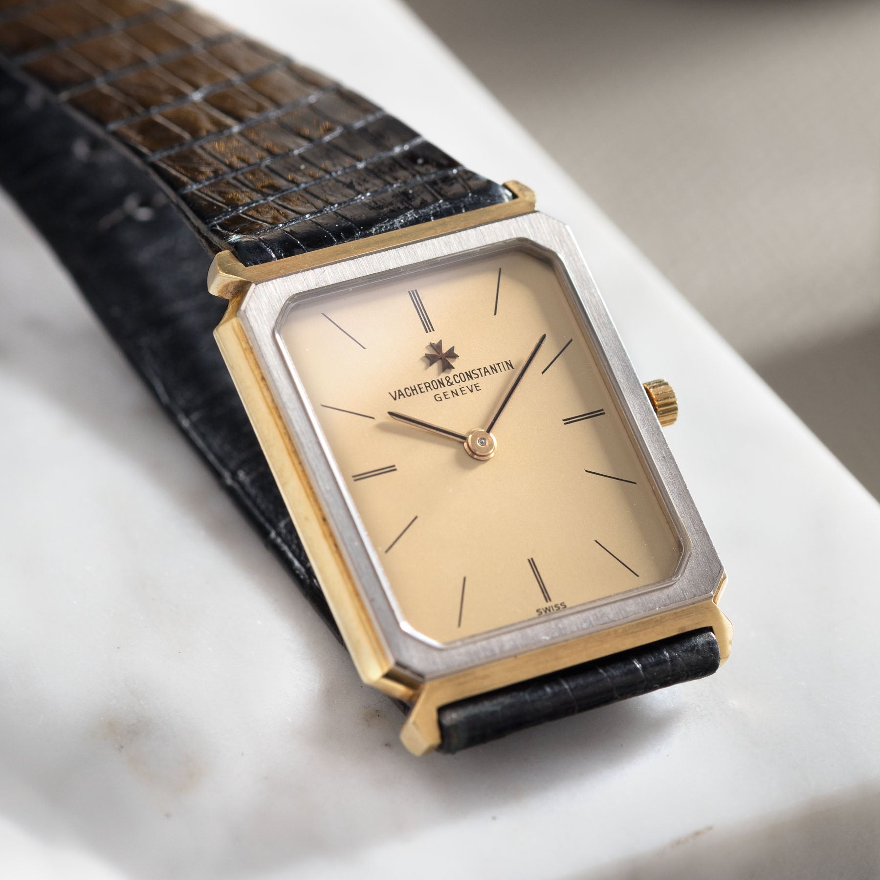 slim fit dress slacks Vintage Gold-tone Seiko Tank Watch for Her main image 1