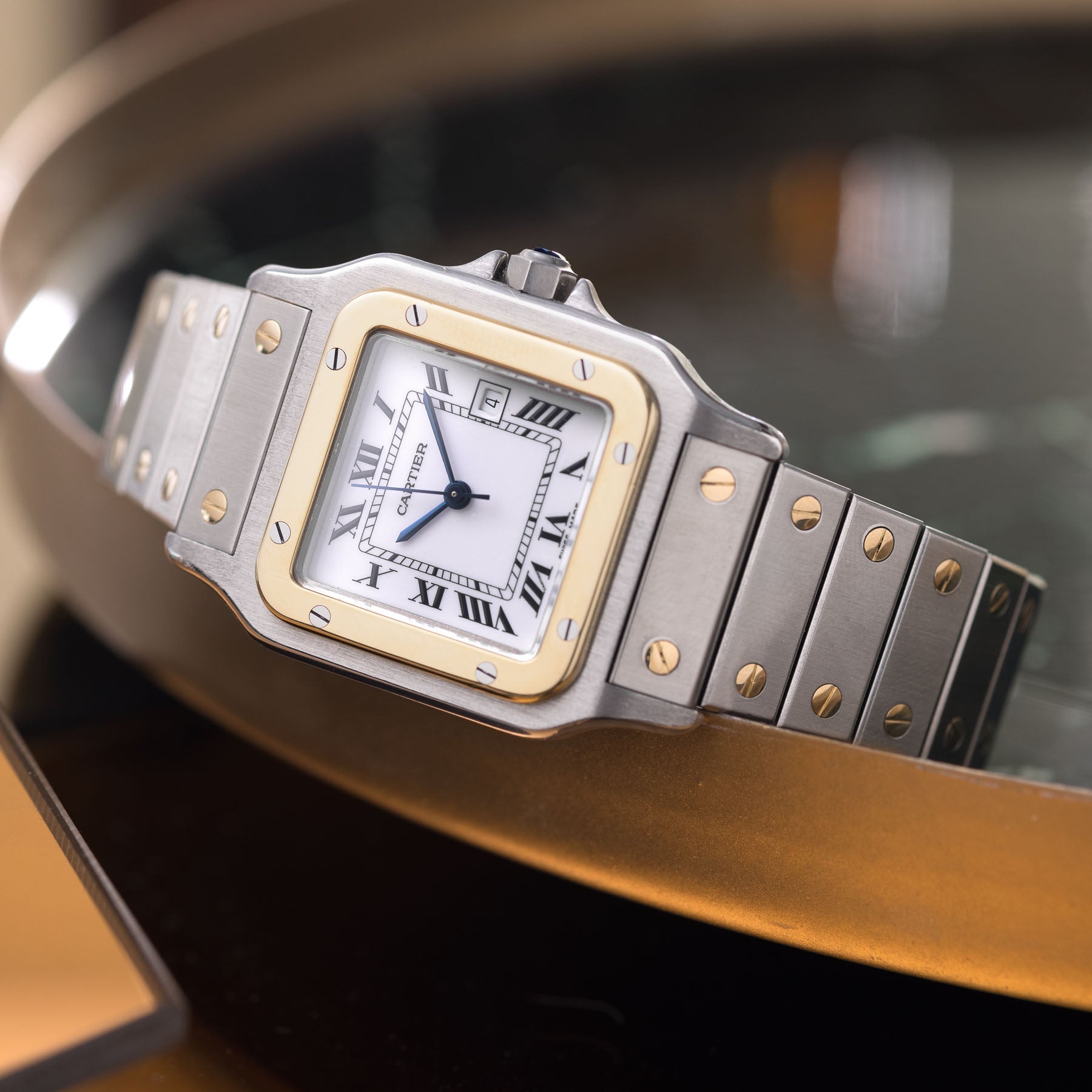 cartier watch cartier santos steel gold