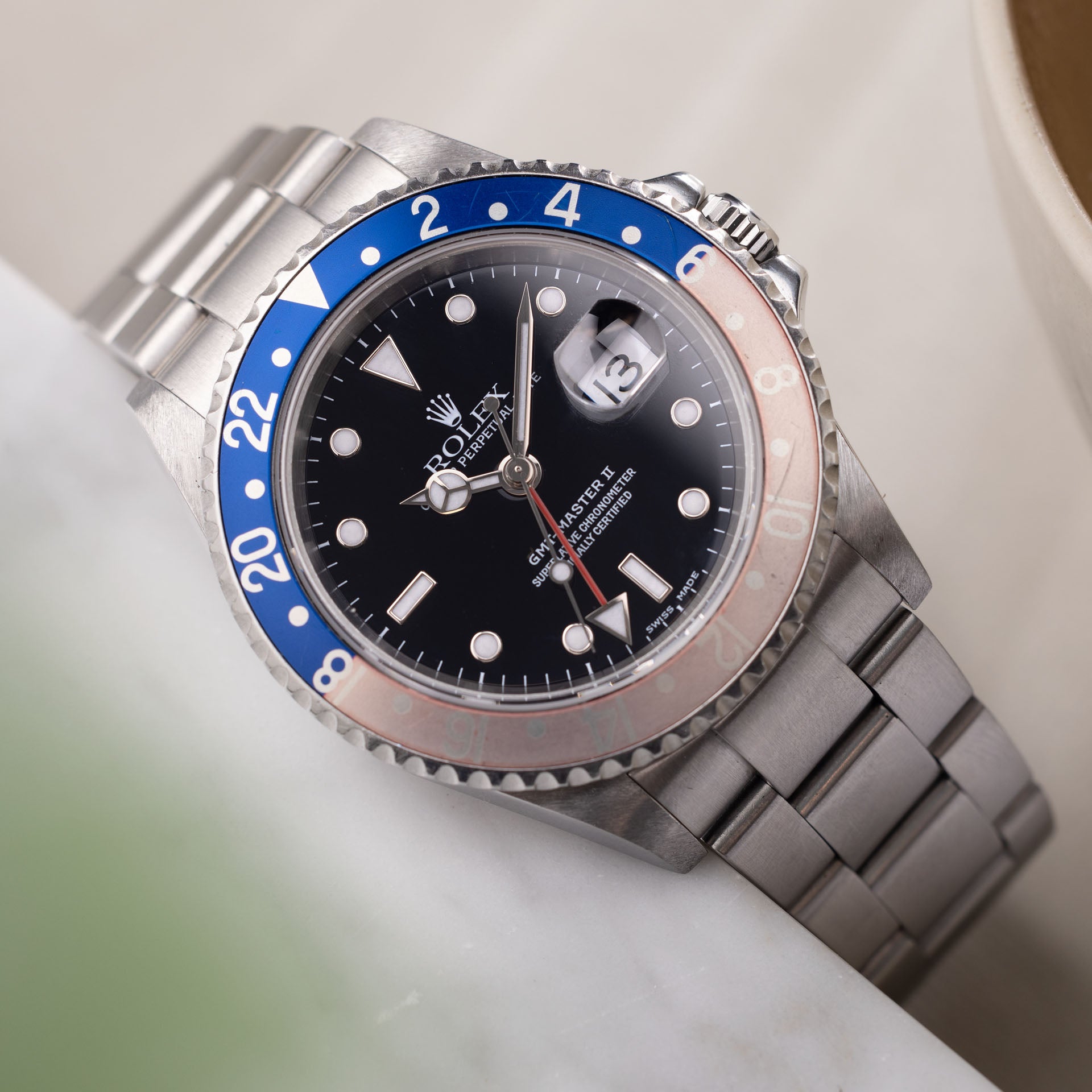 Rolex GMT-Master 16710 Faded Pepsi Bezel 'Swiss Made' Dial