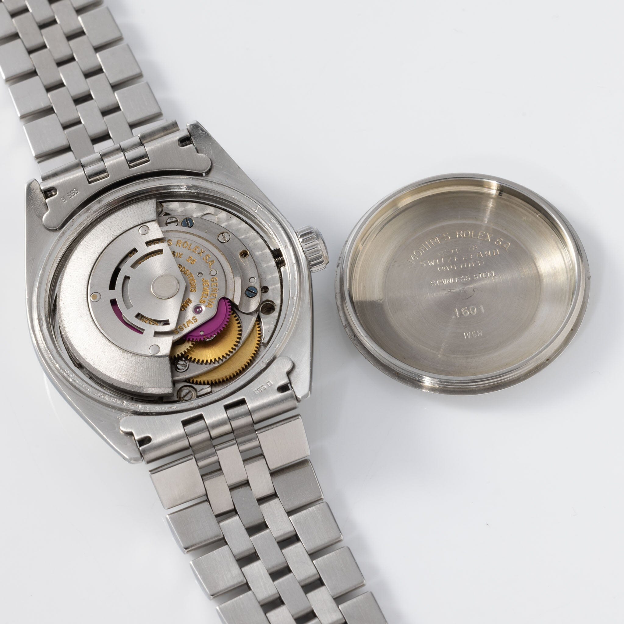 Rolex Datejust Wide Boy Dial ref 1601 movement and caseback