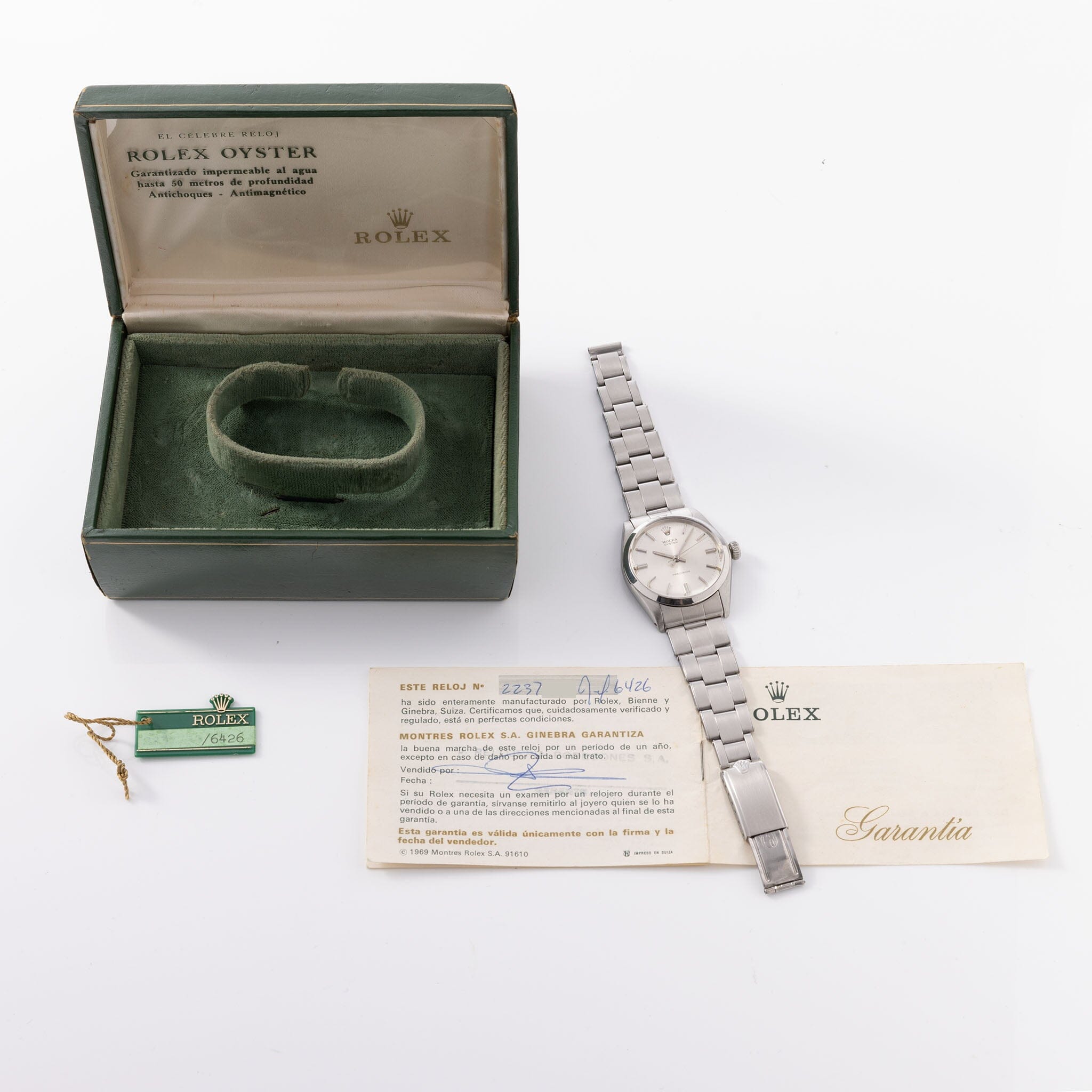 Rolex Oyster Precision 6426 Silver Dial FAP Issued Box and Papers