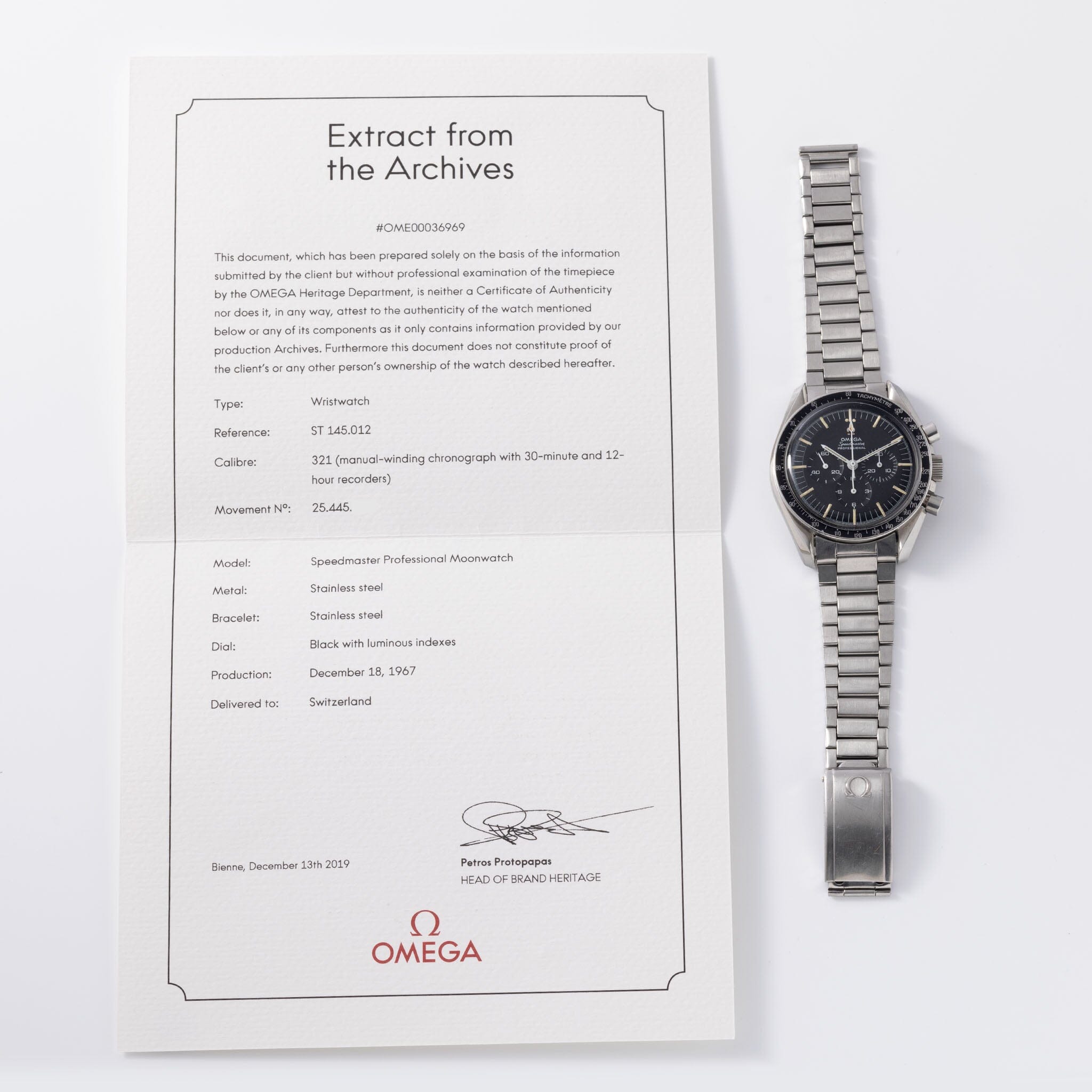 Omega Speedmaster professional 105.012-65