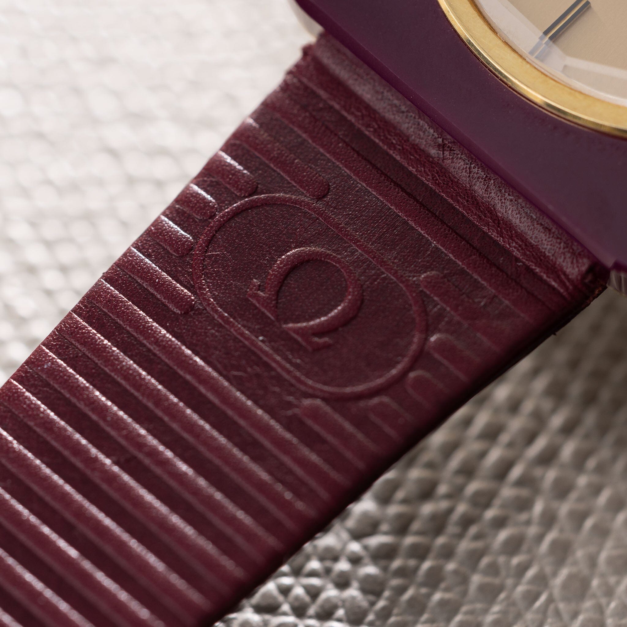 Omega Constellation Burgundy Ceramic and 18k Gold Case