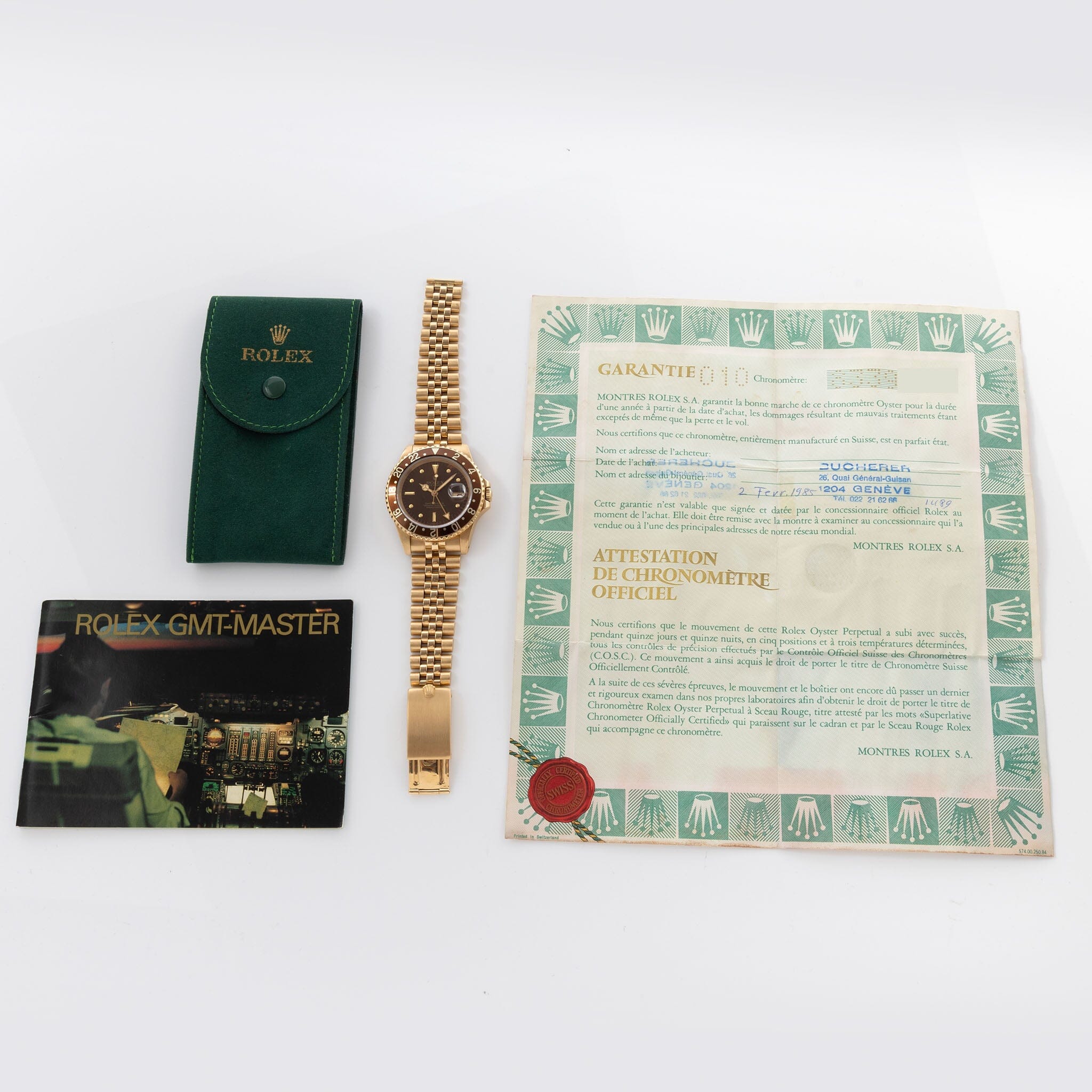 Rolex GMT-Master Brown Nipple Dial Ref 16758 with Papers