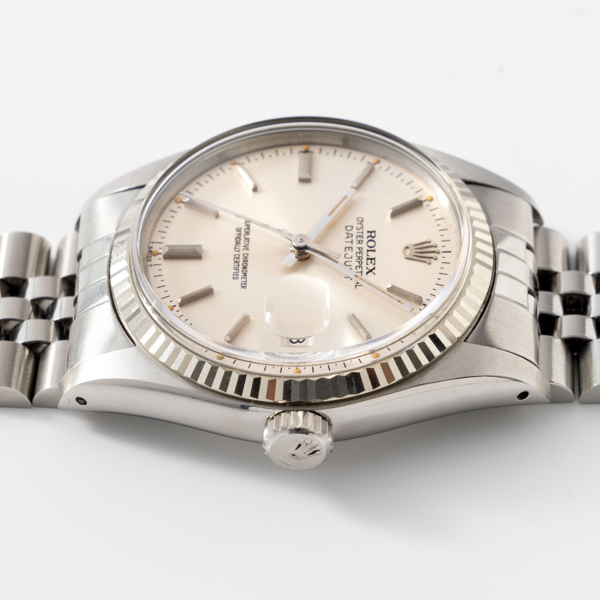 Rolex Datejust Silver Soleil Dial Ref 16014