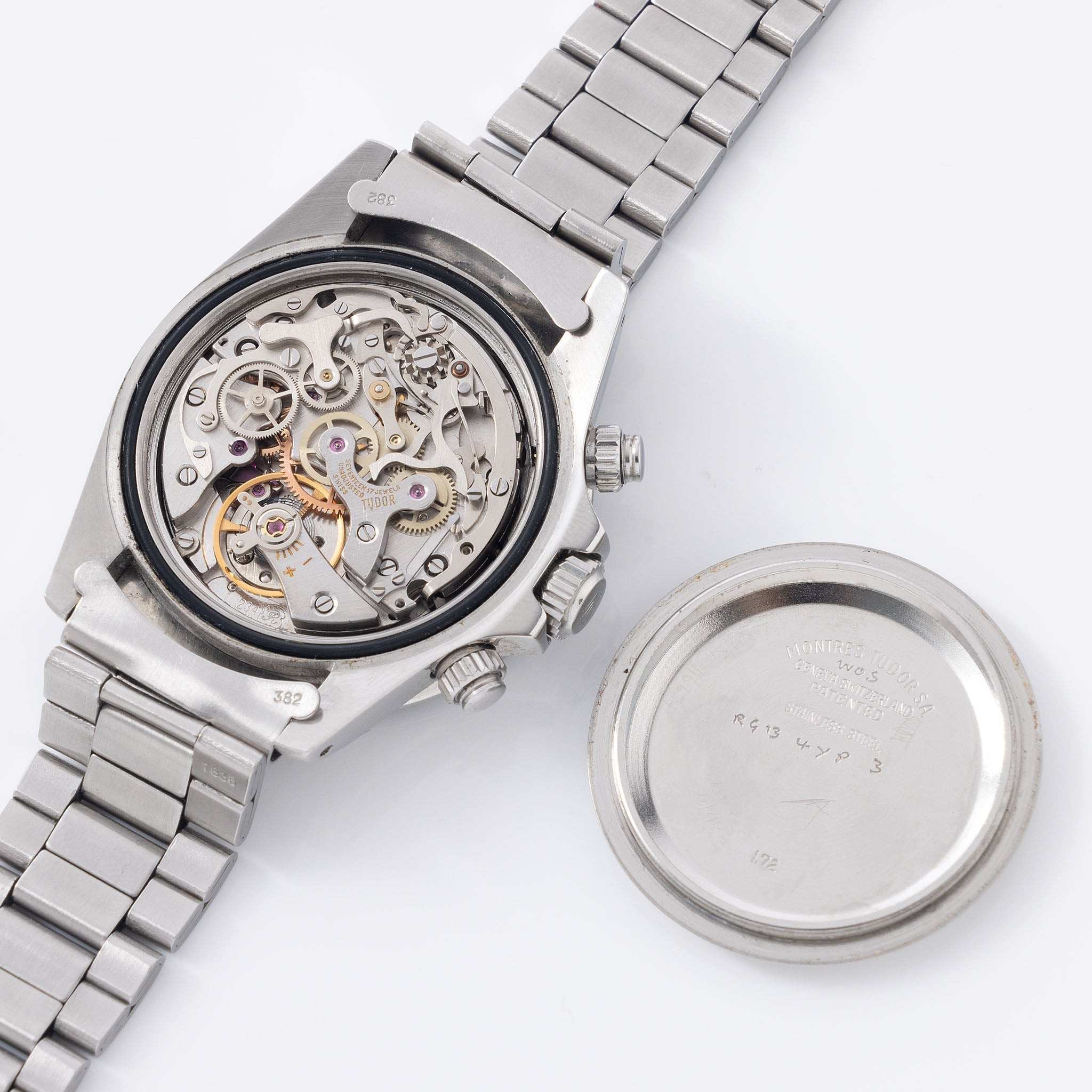 Tudor "Monte Carlo " chronograph grey dial ref 7149 / 0 “mystery engraving “