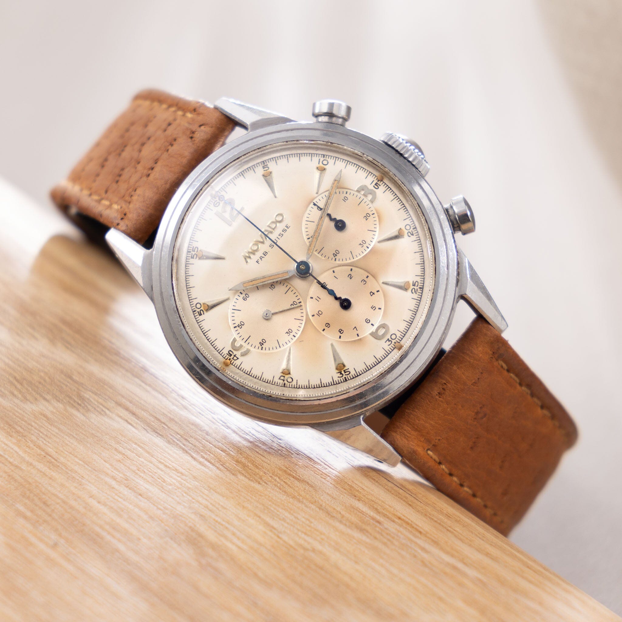 Movado M95 Steel Chronograph “dagger hands” Ref 19038