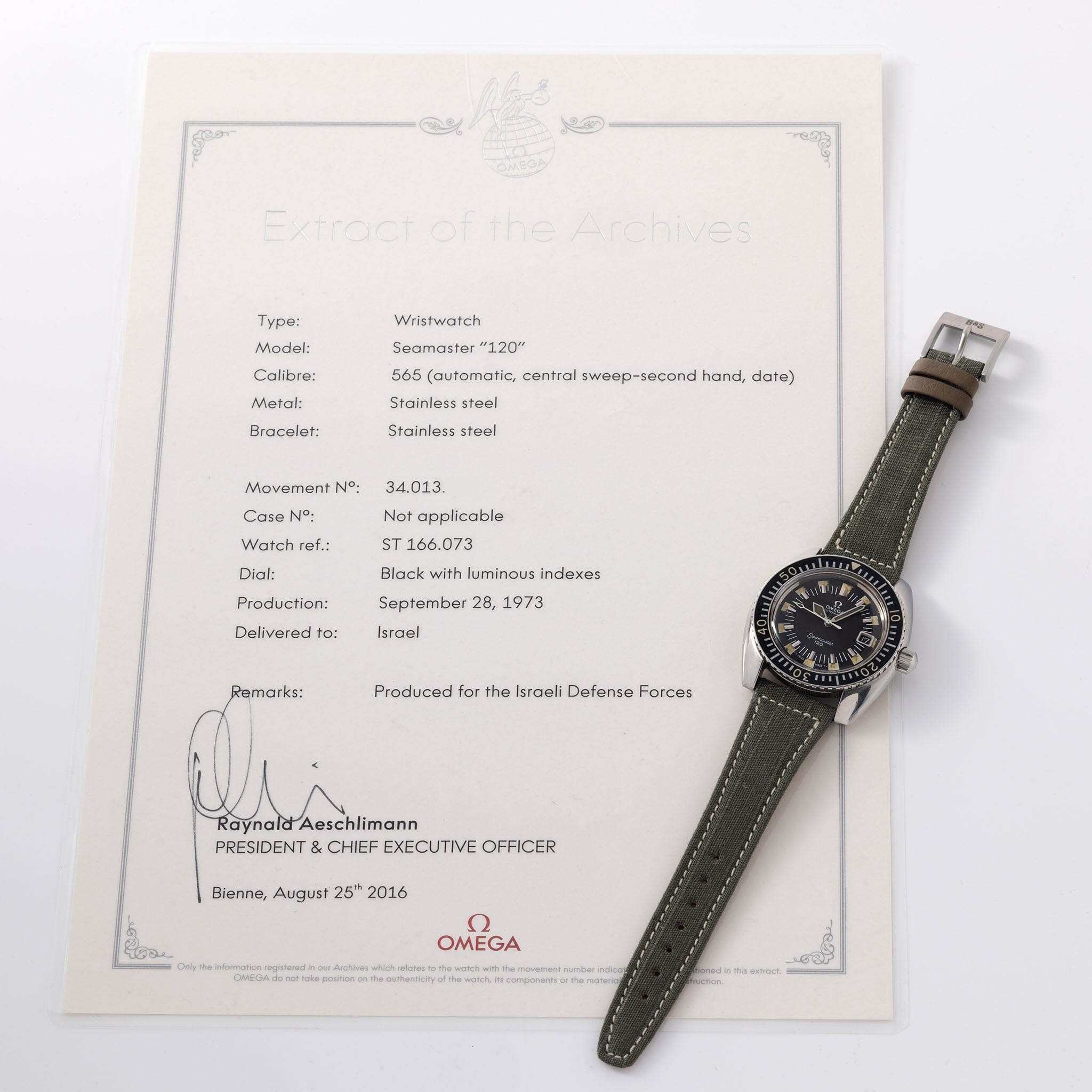 Omega Seamaster 120 IDF-Issued Ref ST166.073