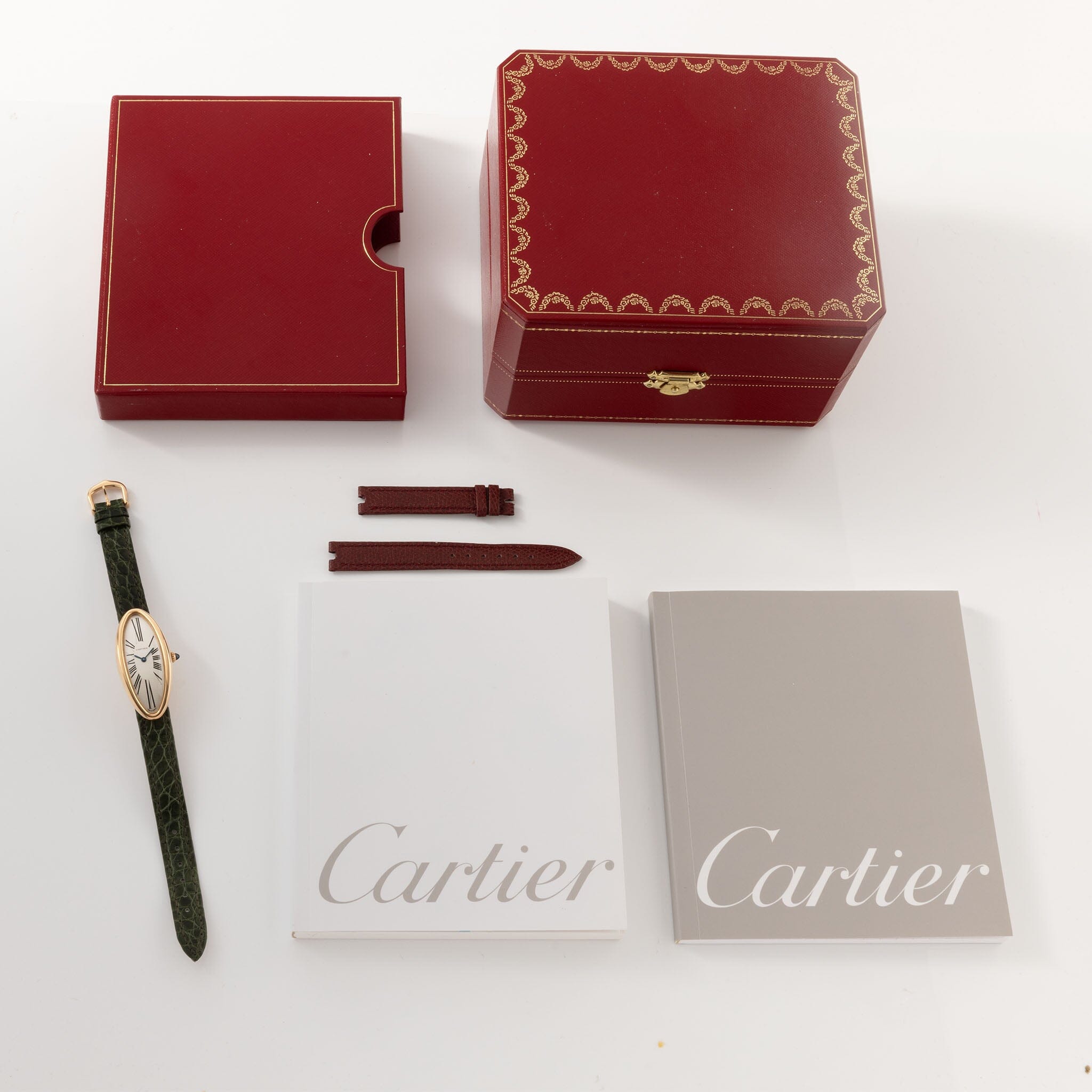 Cartier Baignoire Allongée in 18kt Pink Gold Box and Papers Ref 2606