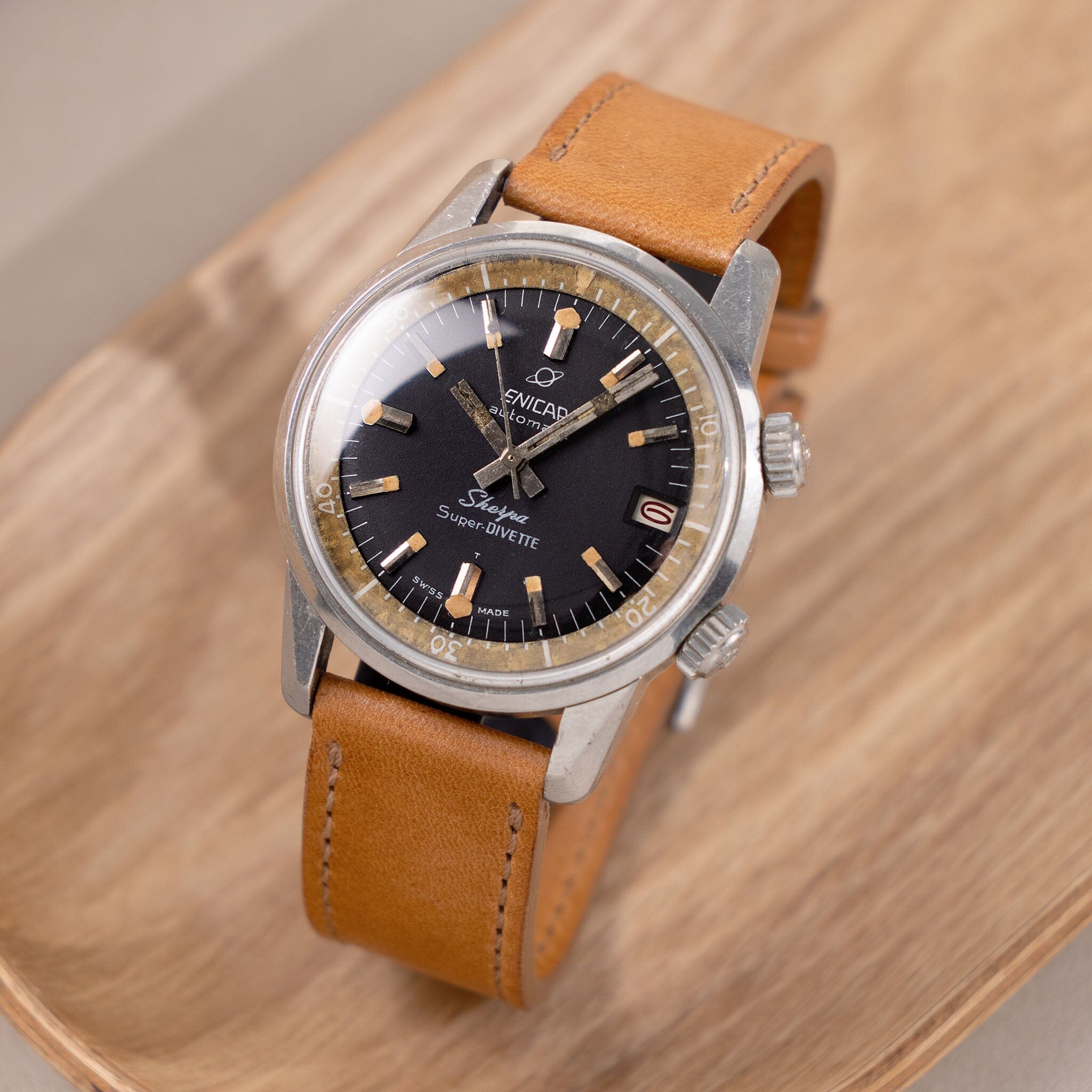 Enicar Sherpa Super Divette Tropical Bezel Ref 145 004