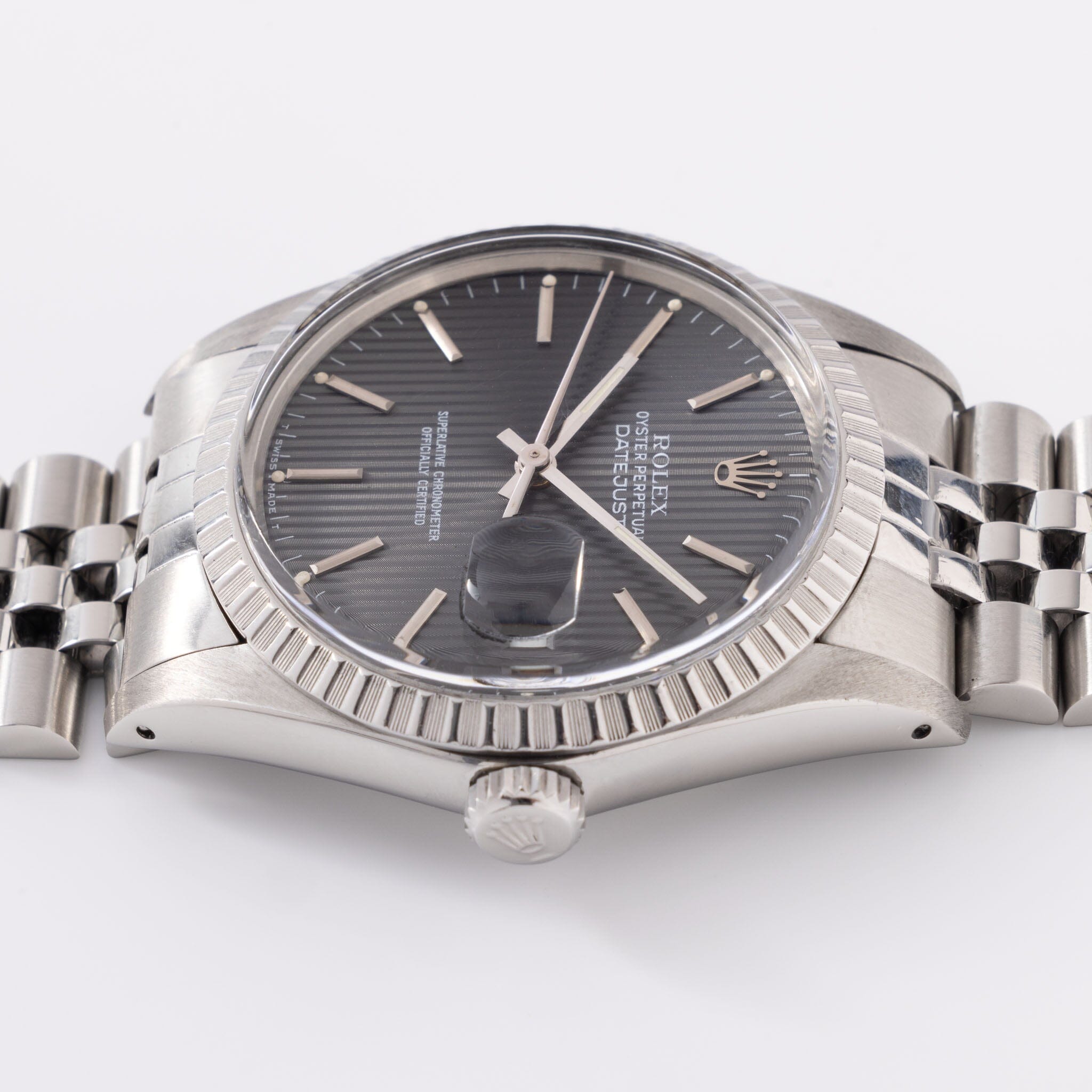 Rolex Datejust Grey Tapestry dial ref 16030