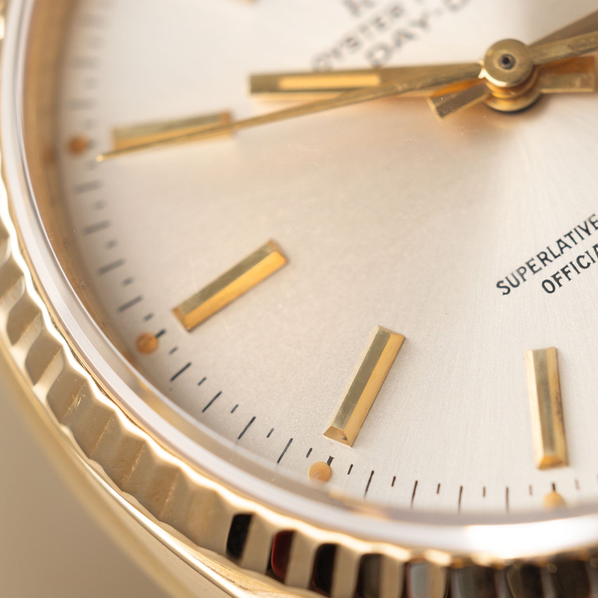 Rolex Day-Date Silver Soleil Dial Ref 18038