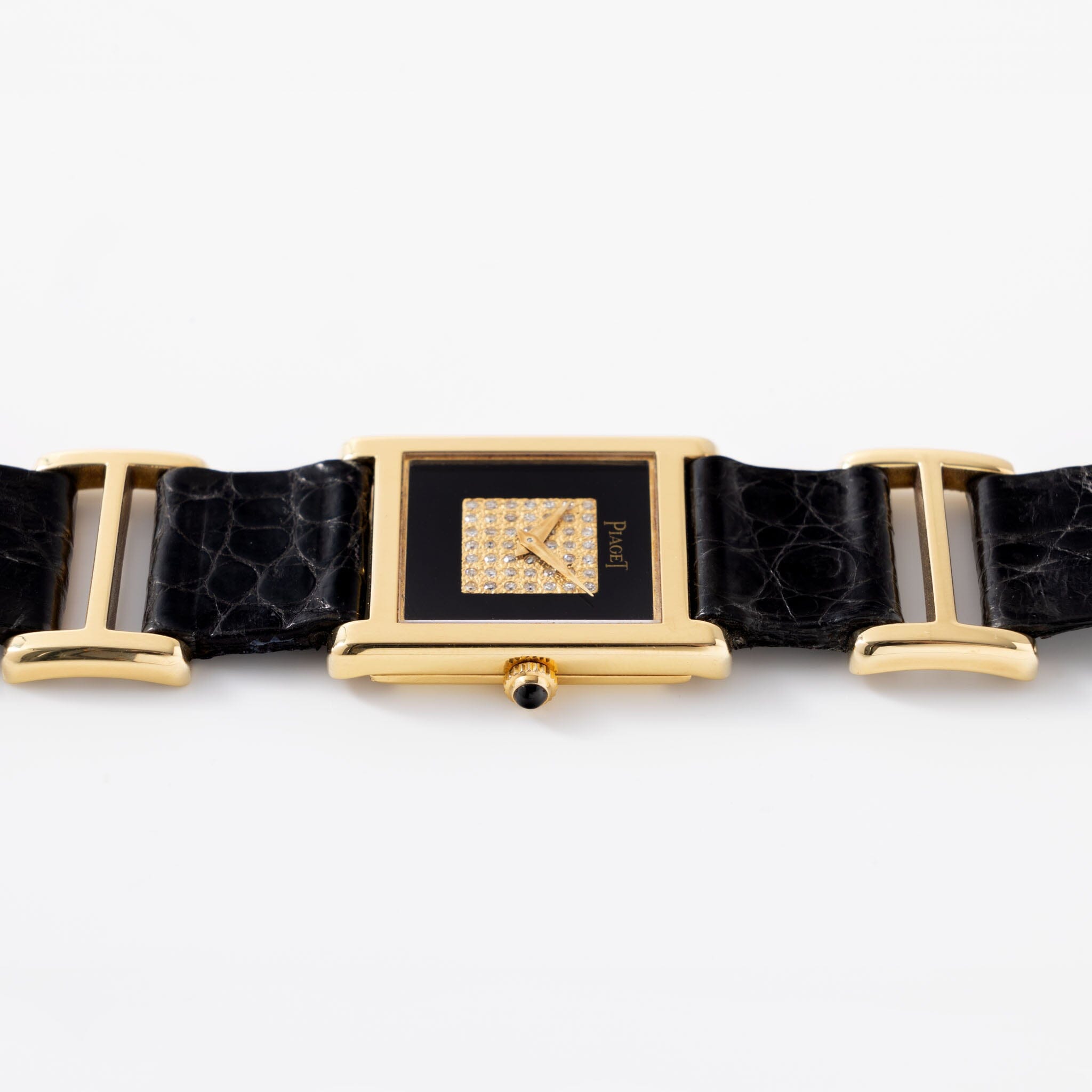 Piaget Tank Onyx and Diamond Dial Box and Papers Ref 90802