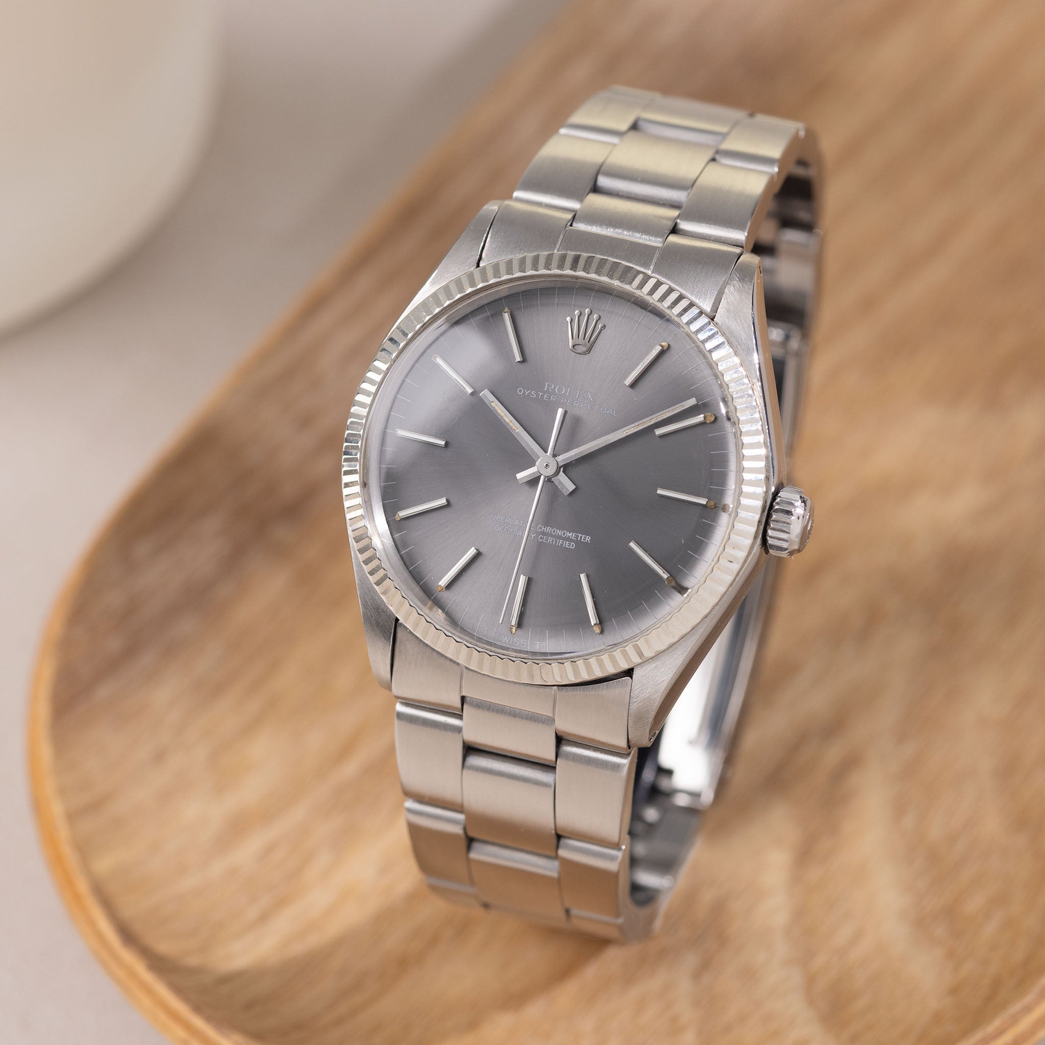 Rolex Oyster Perpetual Grey Dial "Upside down " Ref 1005