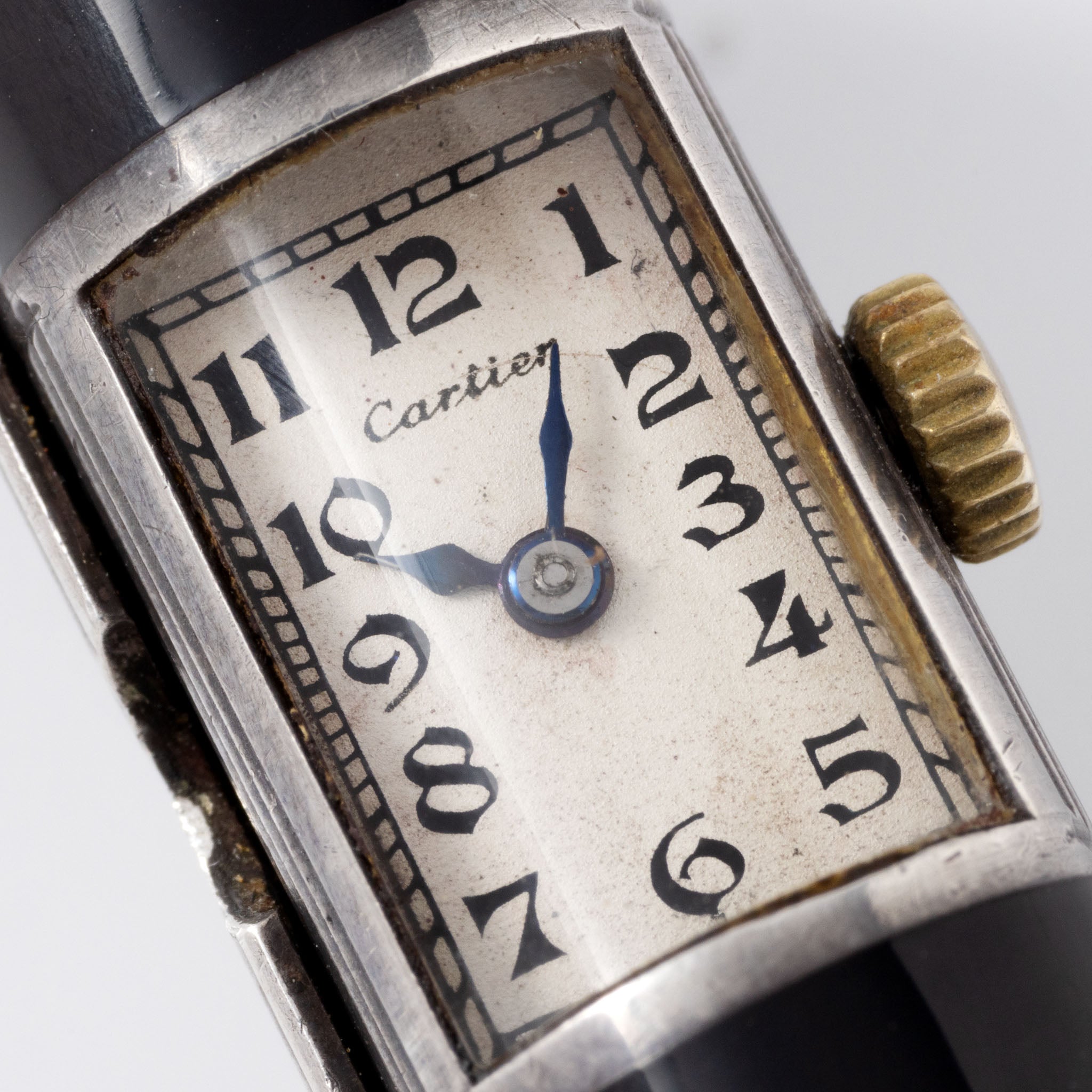 Cartier Art Deco Pencil Watch with Concealed Lighter Sterling Silver