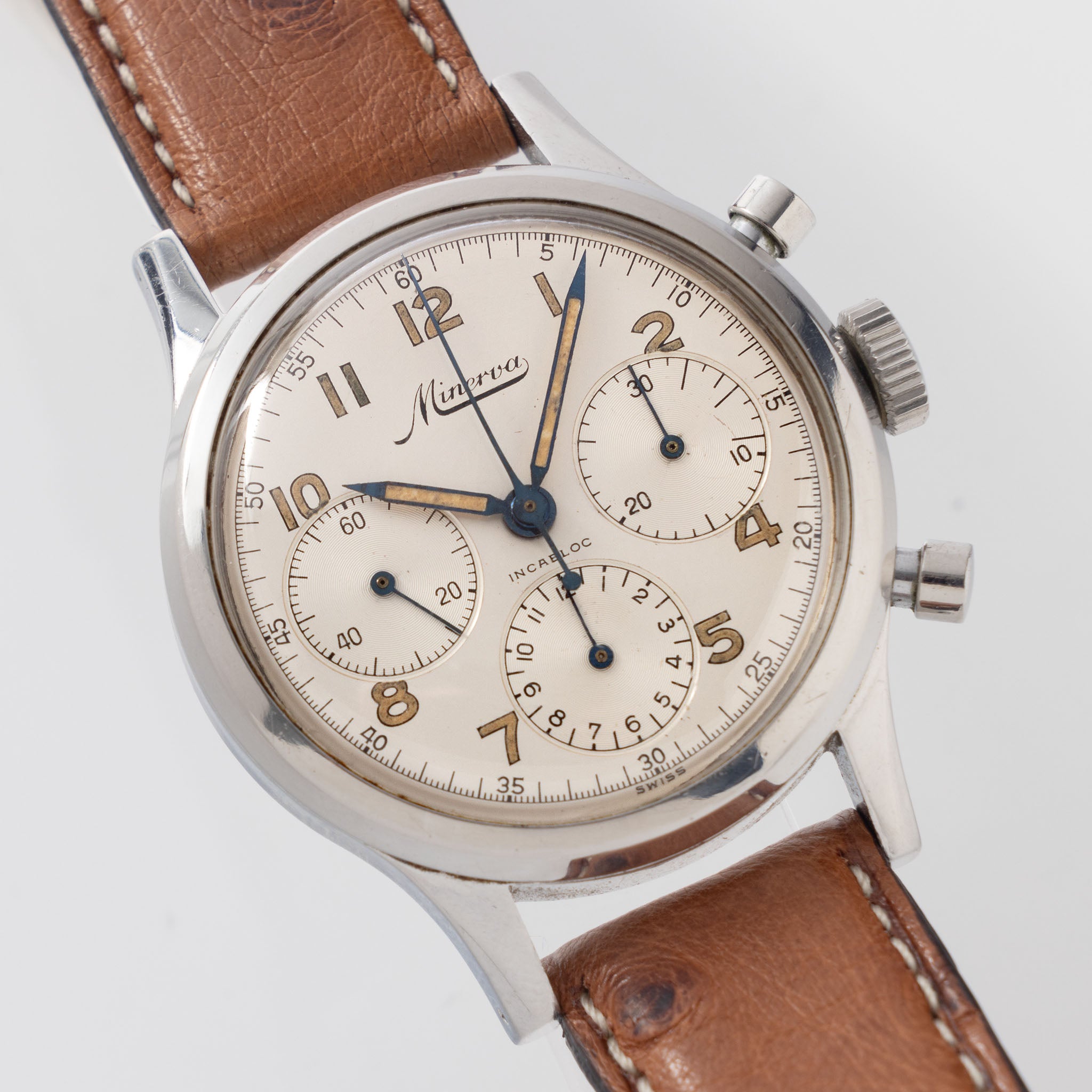 Minerva Steel Chronograph Ref VD712