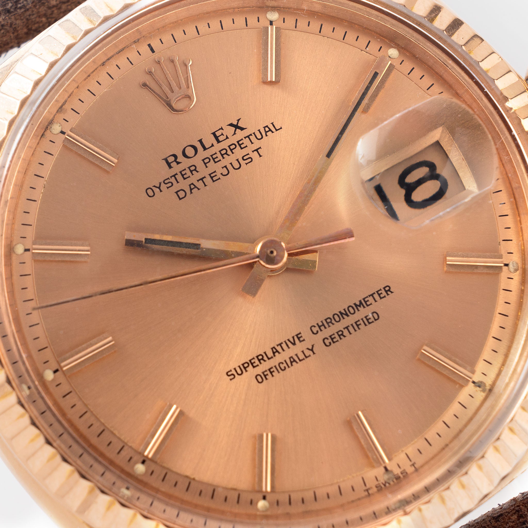 Rolex Datejust in 18k Rose gold ref 1601