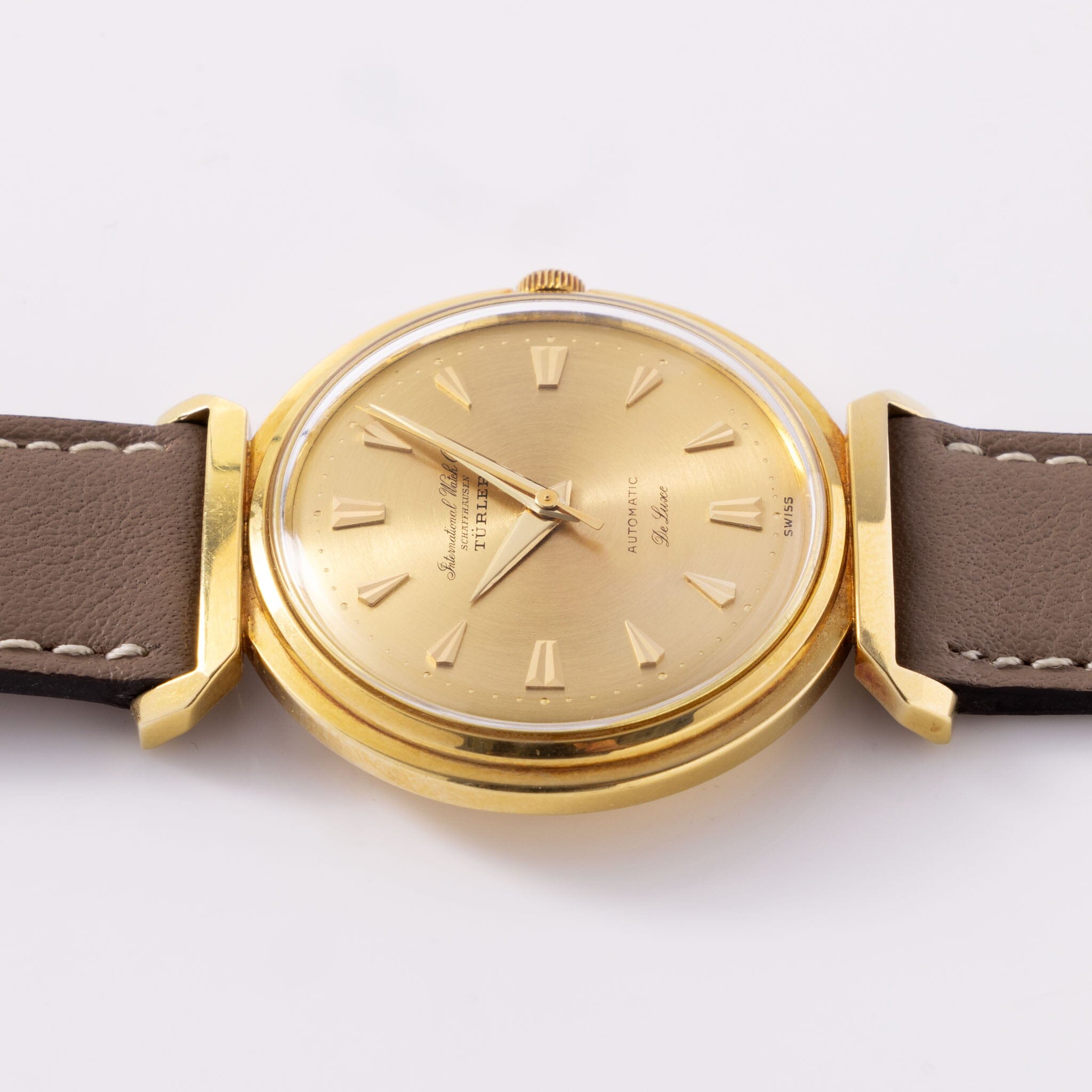 IWC Yellow Gold Dress Watch Double Signed Türler ref 600 