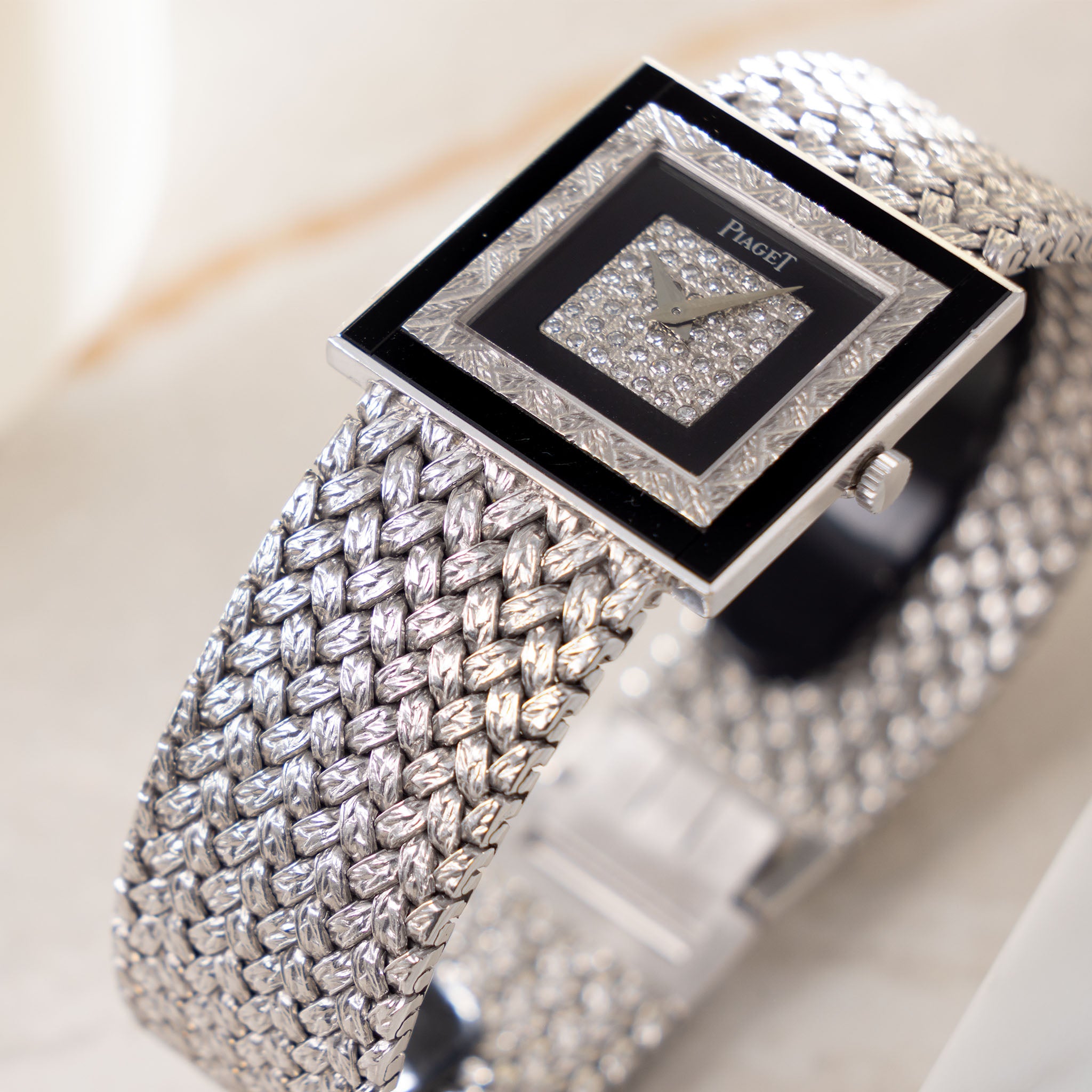 Piaget Altipiano White Gold Diamond and Onyx Dial Box and Papers Ref 9200