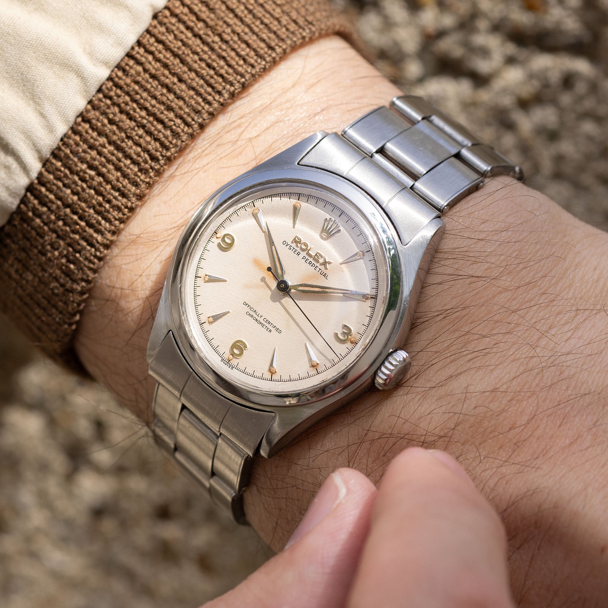 Rolex Oyster Perpetual Semi-Bubbleback 1950s Ref 6108