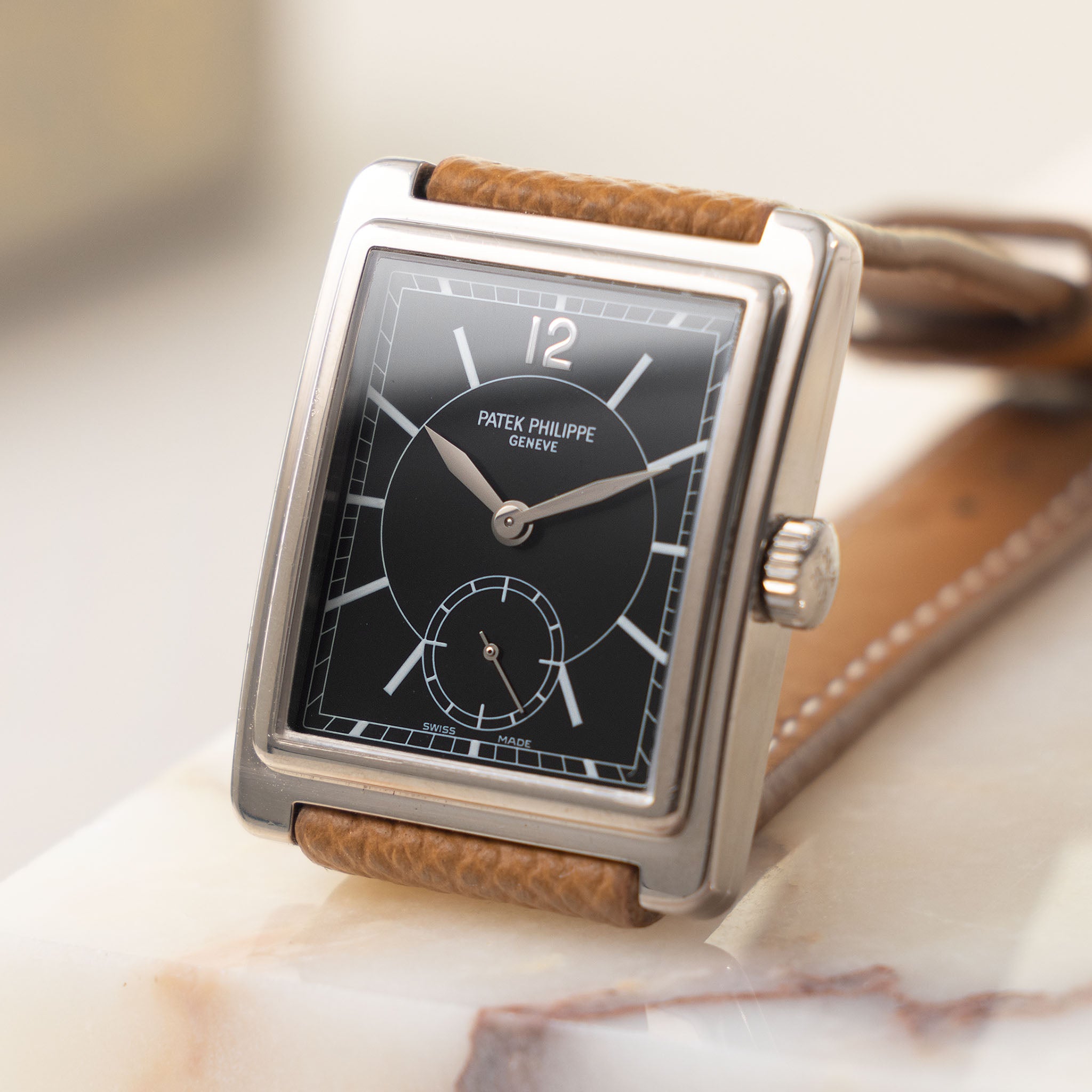 Patek Philippe Gondolo 5010G black dial with original box and certificate of origine