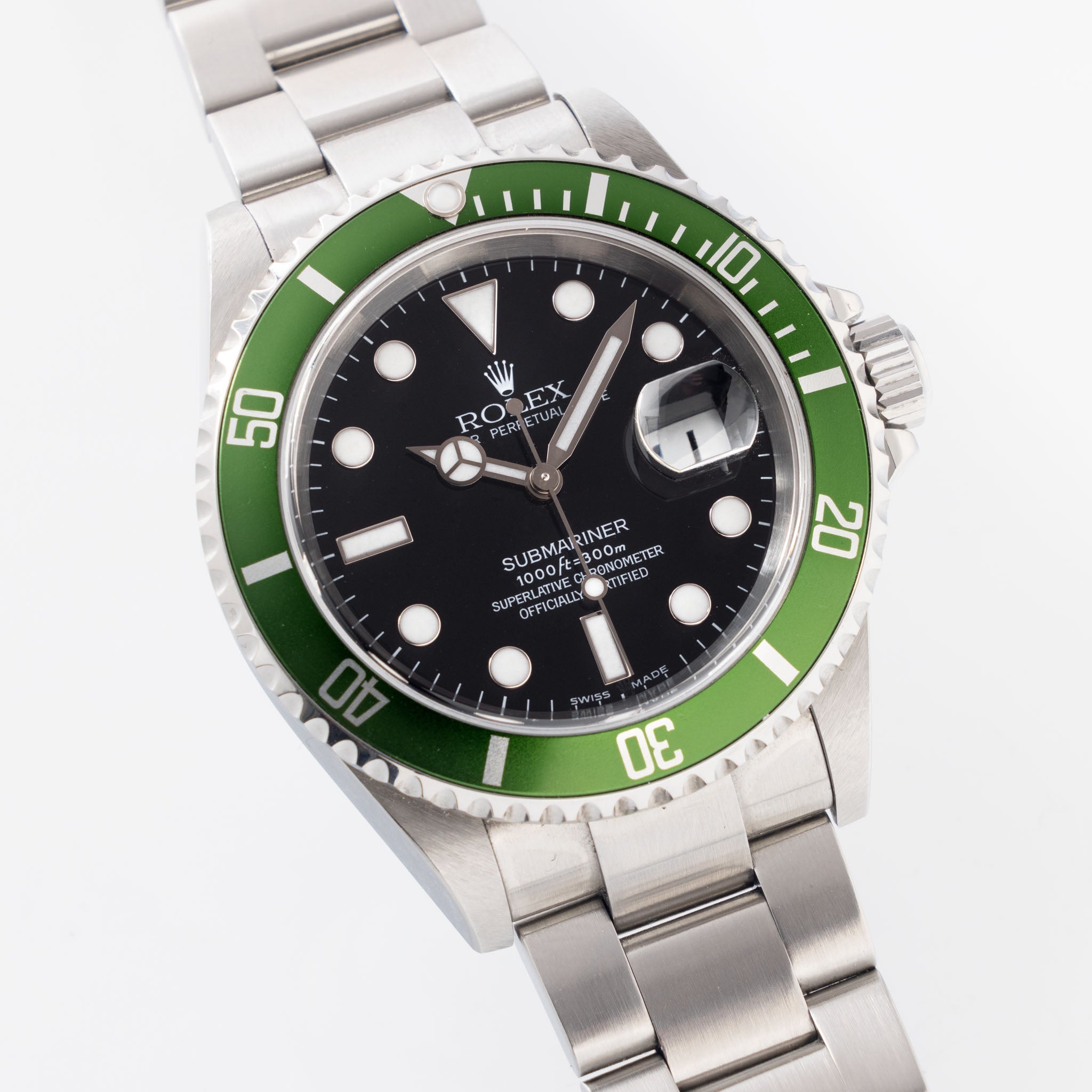 Rolex Submariner “Kermit - Flat Four” Submariner with Box and Hangtags Ref. 16610LV