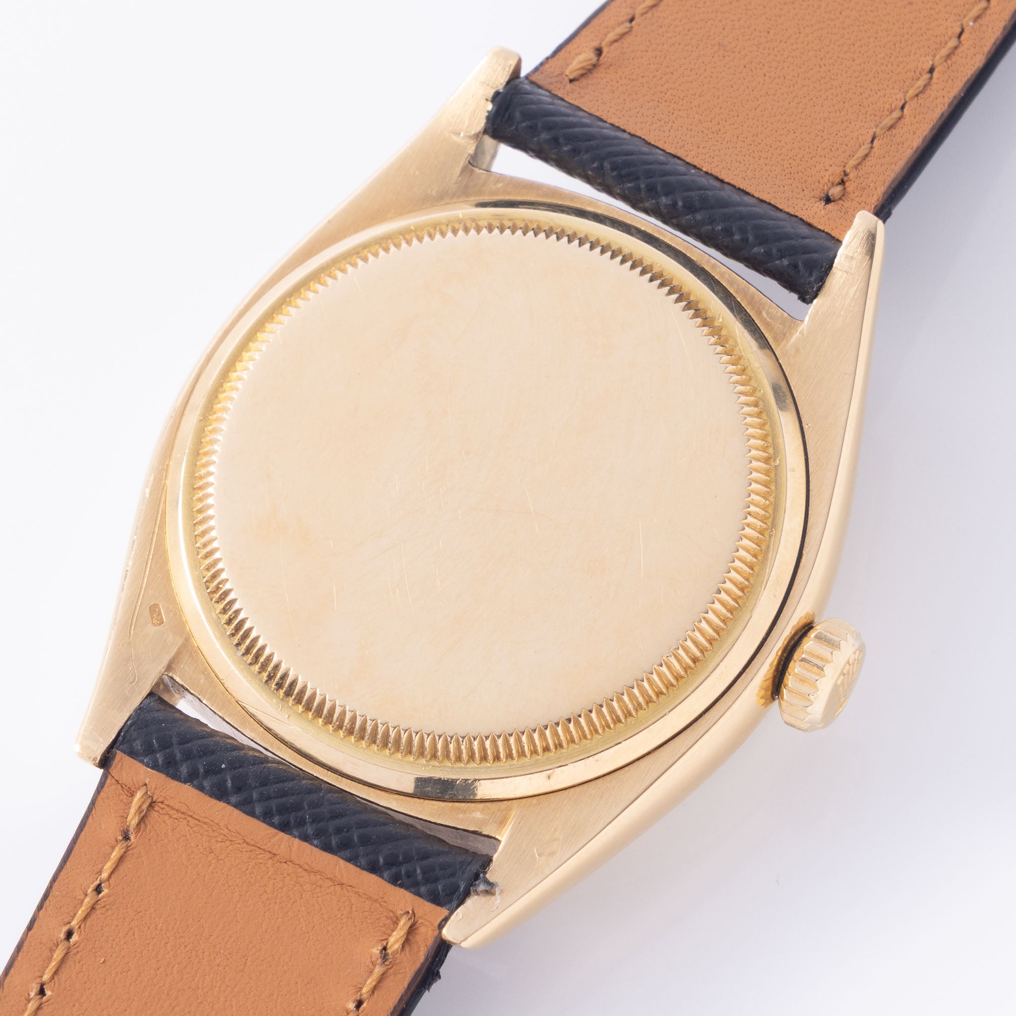 Rolex Datejust Cream dial with "Arrow head " markers in 18 k yellow gold ref 6605