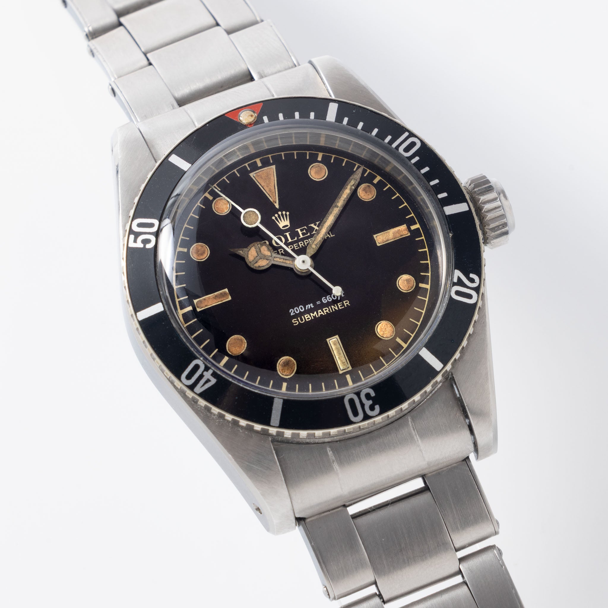 Rolex Submariner 6538 “Big crown” Tropical 2 liner dial