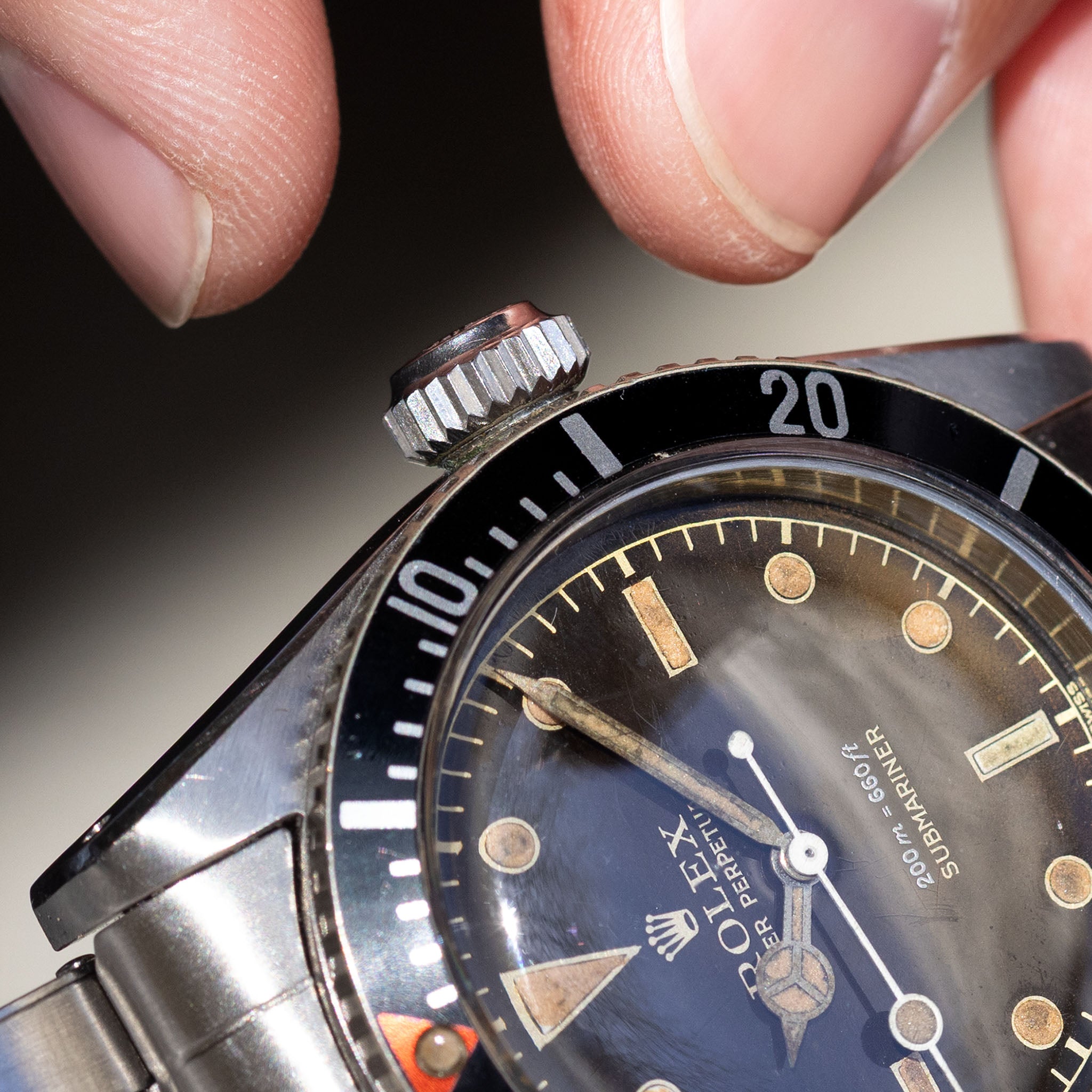 Rolex Submariner 6538 “Big crown” Tropical 2 liner dial
