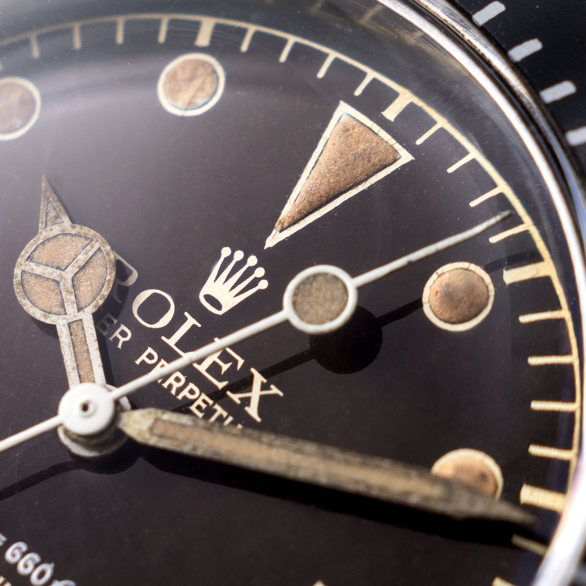 Rolex Submariner 6538 “Big crown” Tropical 2 liner dial