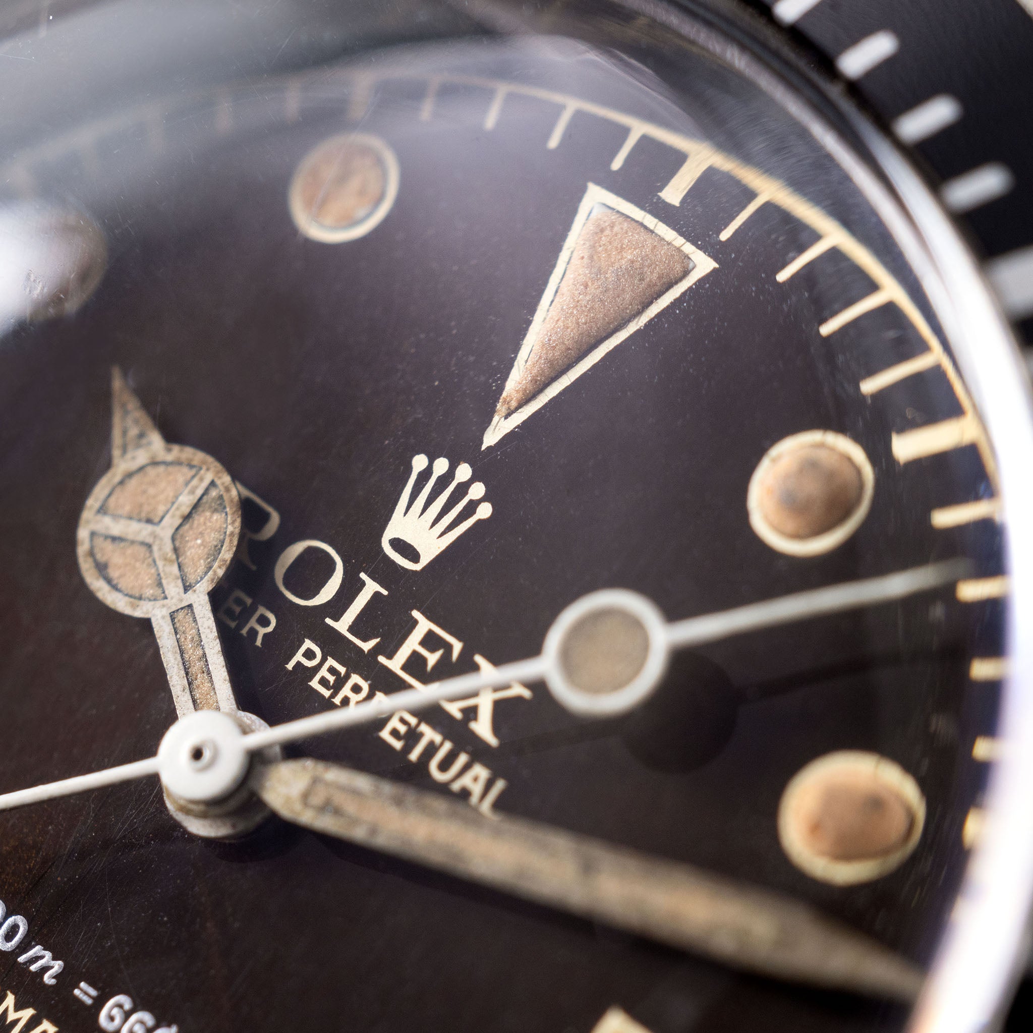Rolex Submariner 6538 “Big crown” Tropical 2 liner dial