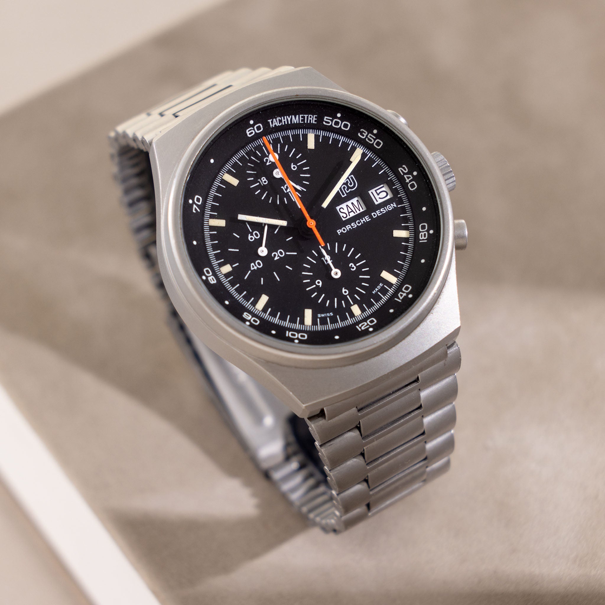 Porsche Design by Orfina Chronograph 1 ref. 7176D 'Lemania 5100" Sandblasted Grey