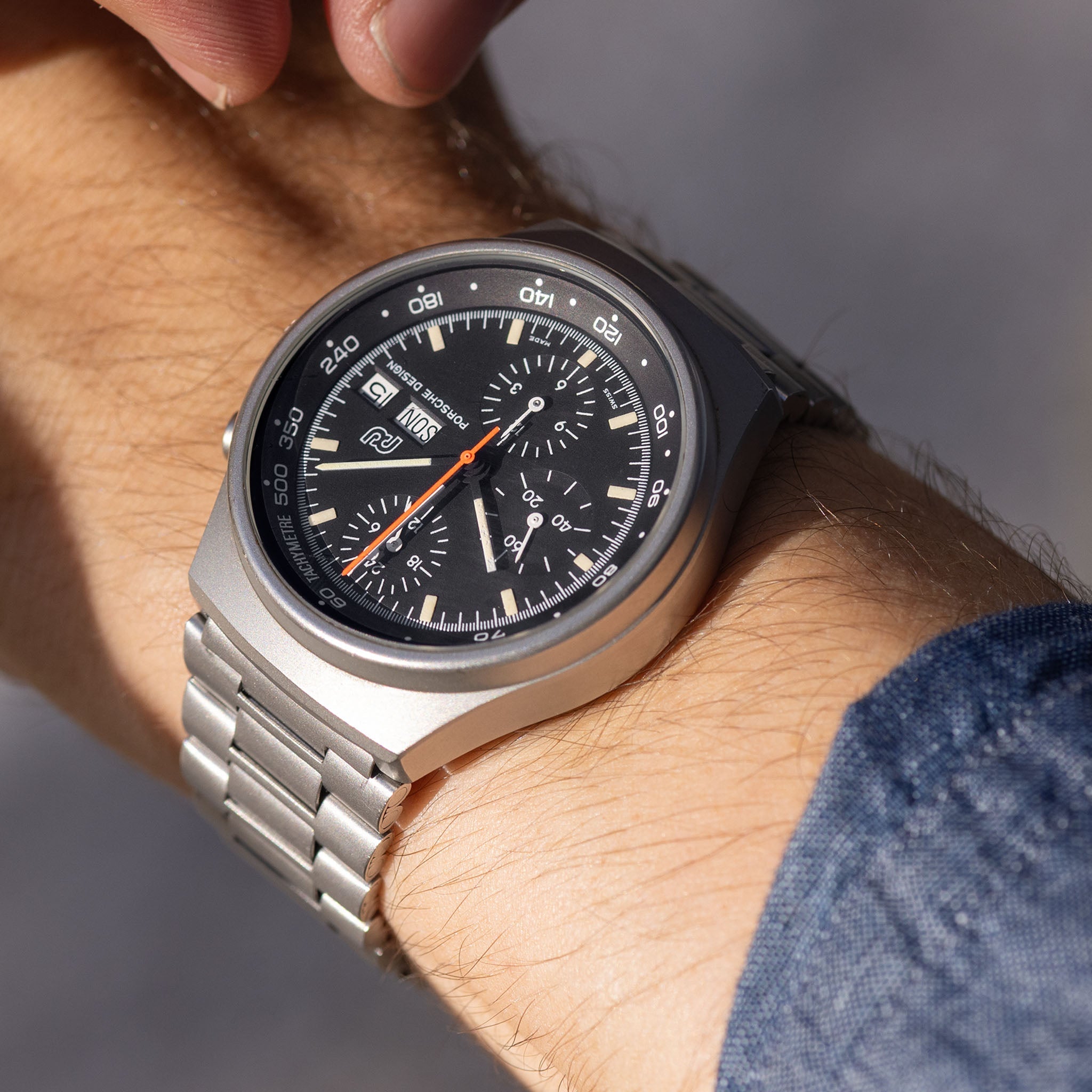 Porsche Design by Orfina Chronograph 1 ref. 7176D 'Lemania 5100" Sandblasted Grey