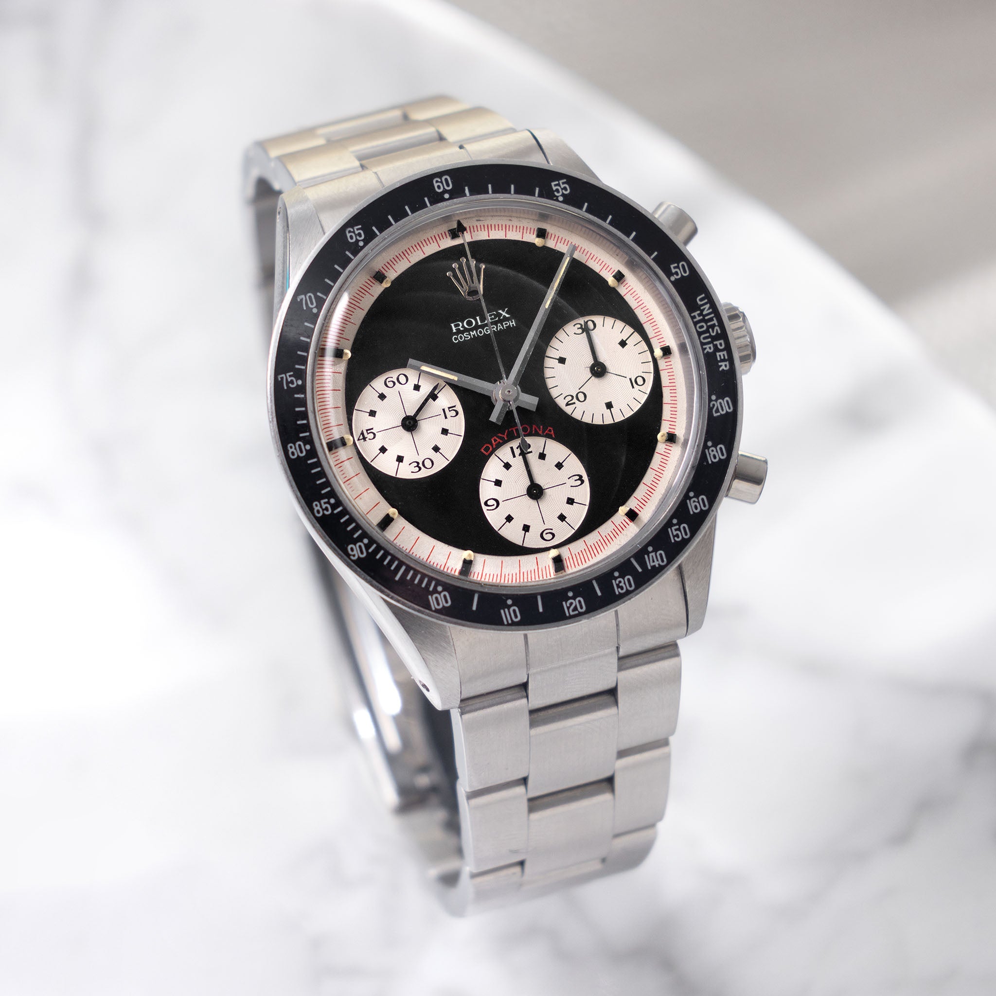 Rolex Cosmograph Daytona 6241 Black Tri-Color Paul Newman dial with Rolex service papers