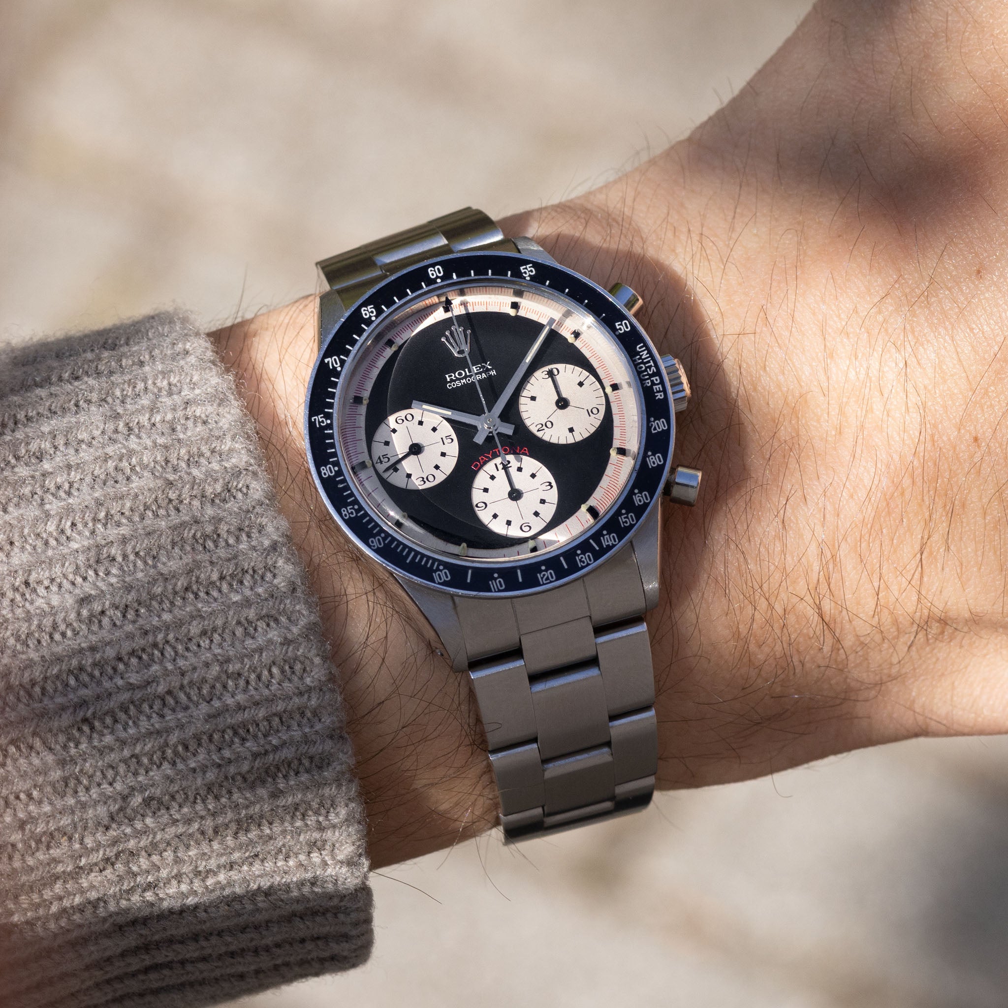 Rolex Cosmograph Daytona 6241 Black Tri-Color Paul Newman dial with Rolex service papers
