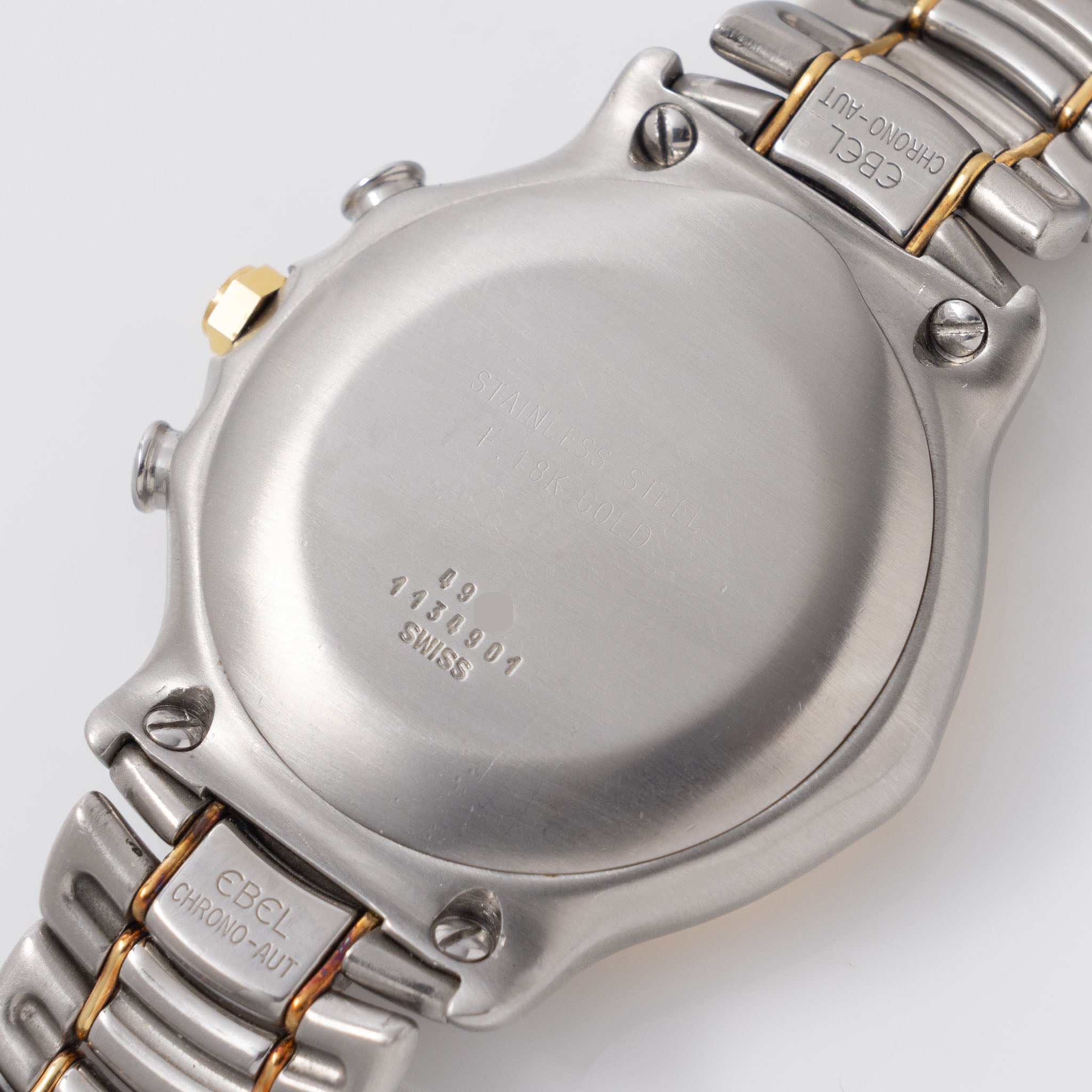 Ebel El Primero 1911 Chronograph White Dial Steel and Gold execution ref 1134901 with Box