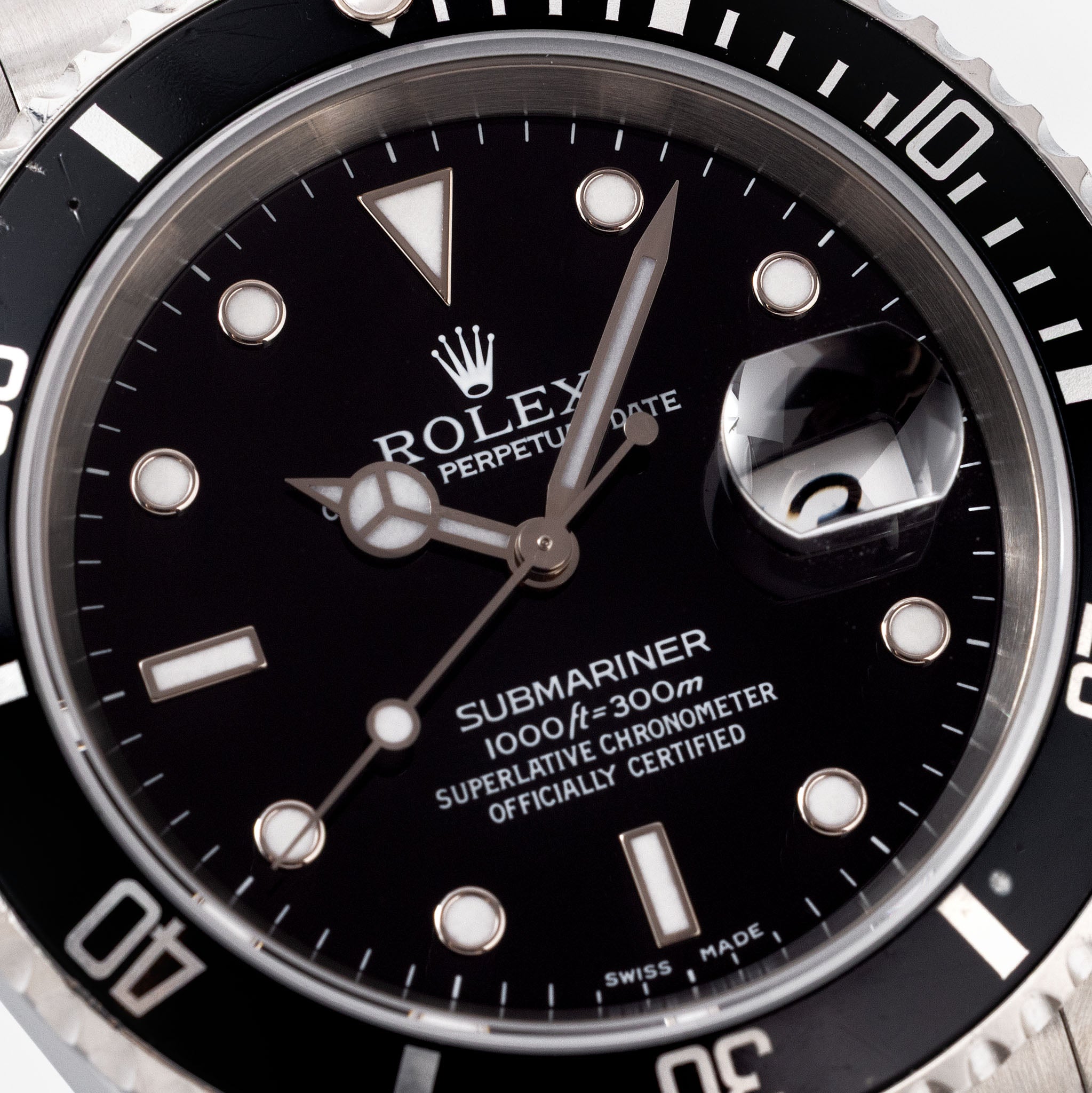 Rolex Submariner Date Ref. 16610 "Swiss Made" Dial with Warranty Paper