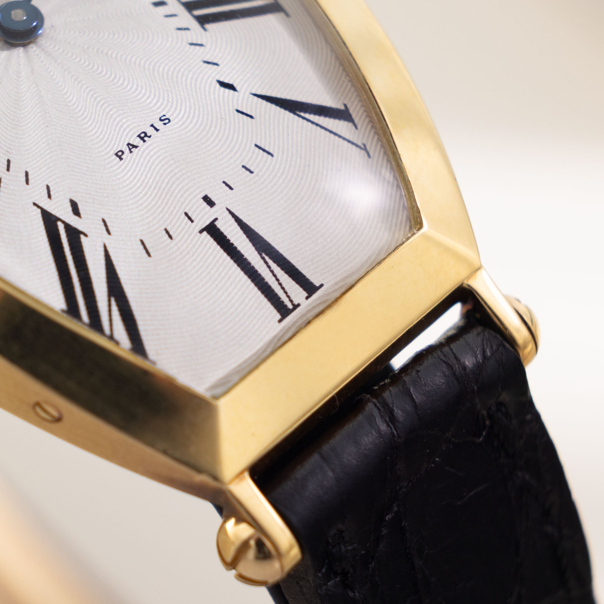 Cartier Tonneau Jumbo "Paris" Guilloché dial Mechanic