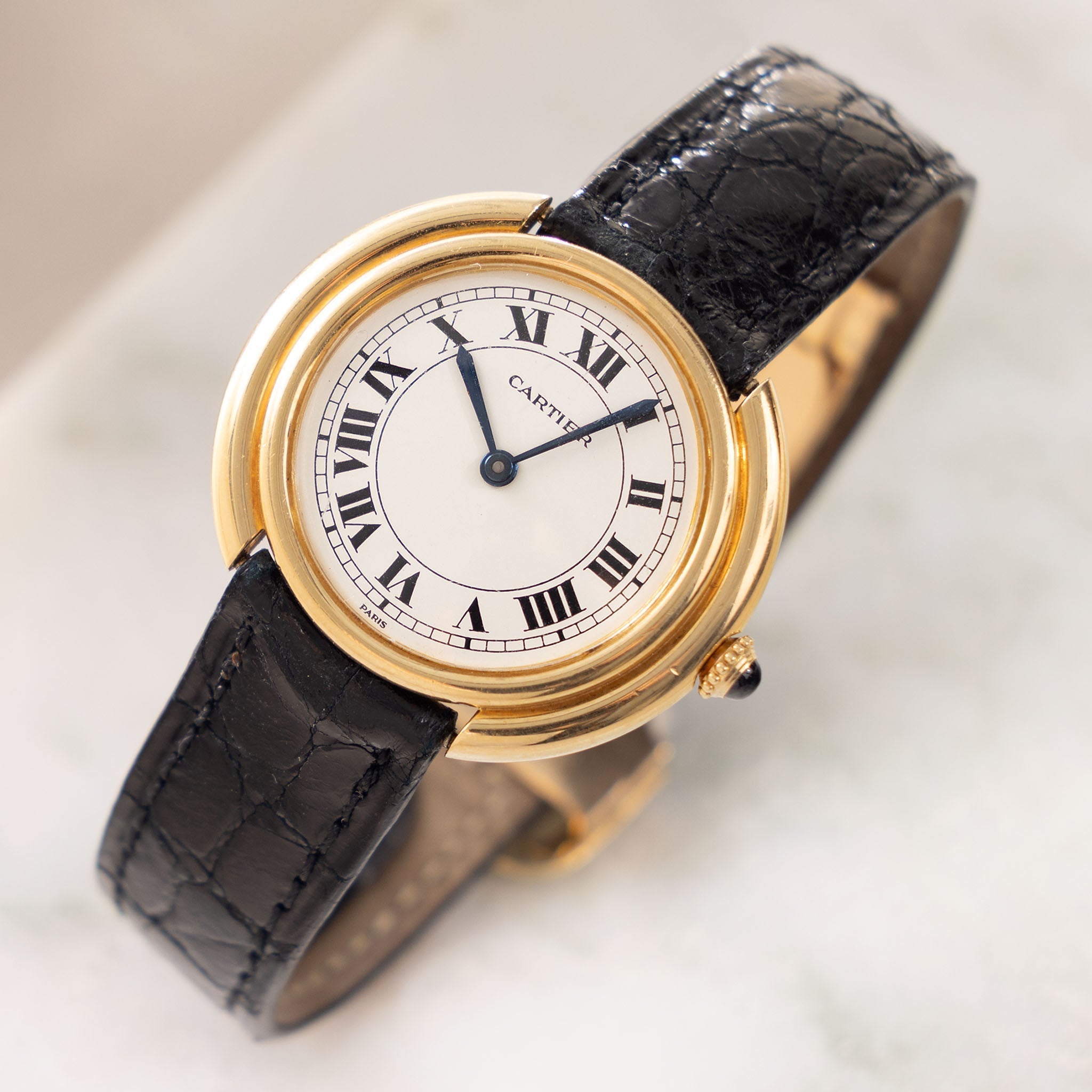 Cartier Vendôme Jumbo automatic “Paris” dial in 18 k yellow gold ref 17003