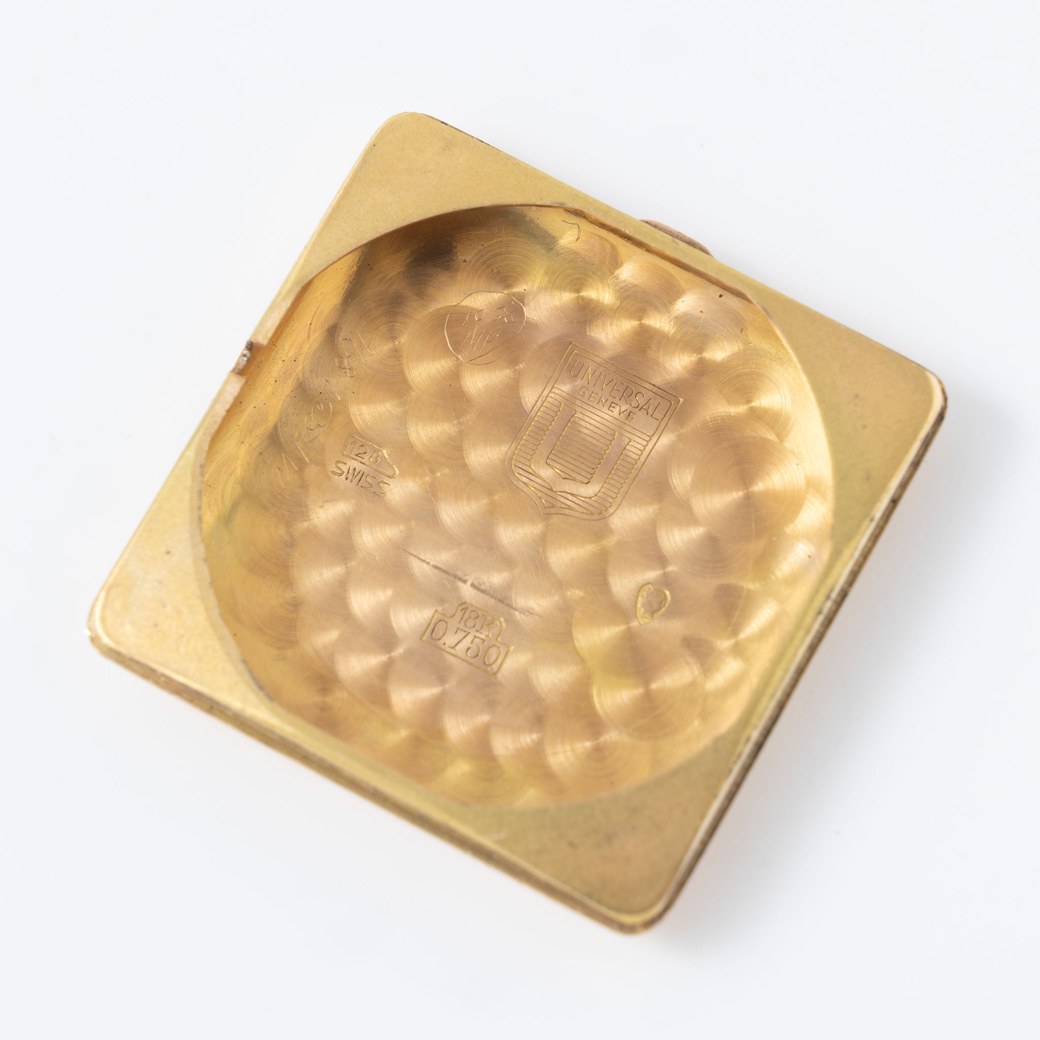 Universal Genève “Cioccolatone“ 18k Rose Gold Oversized Dress-watch with unique Guilloché Dial on Brick Style Bracelet ref. 10228 2