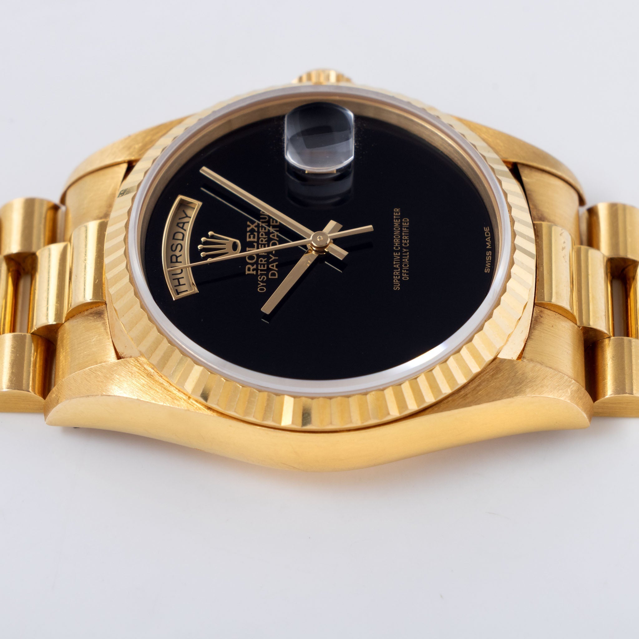 Rolex Day-Date 18238 Onyx Dial Box Paper Set Rolex Geneva Service