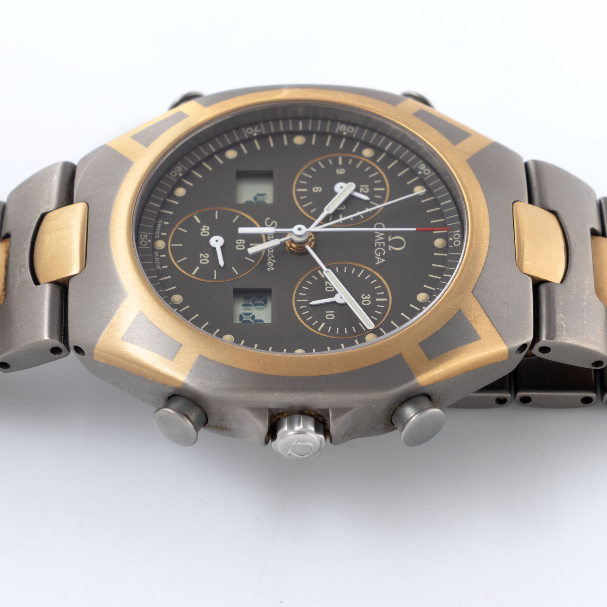 Omega Seamaster Polaris chronograph Olympic Games Limited Edition  in Titanium  and Gold ref 386.1232
