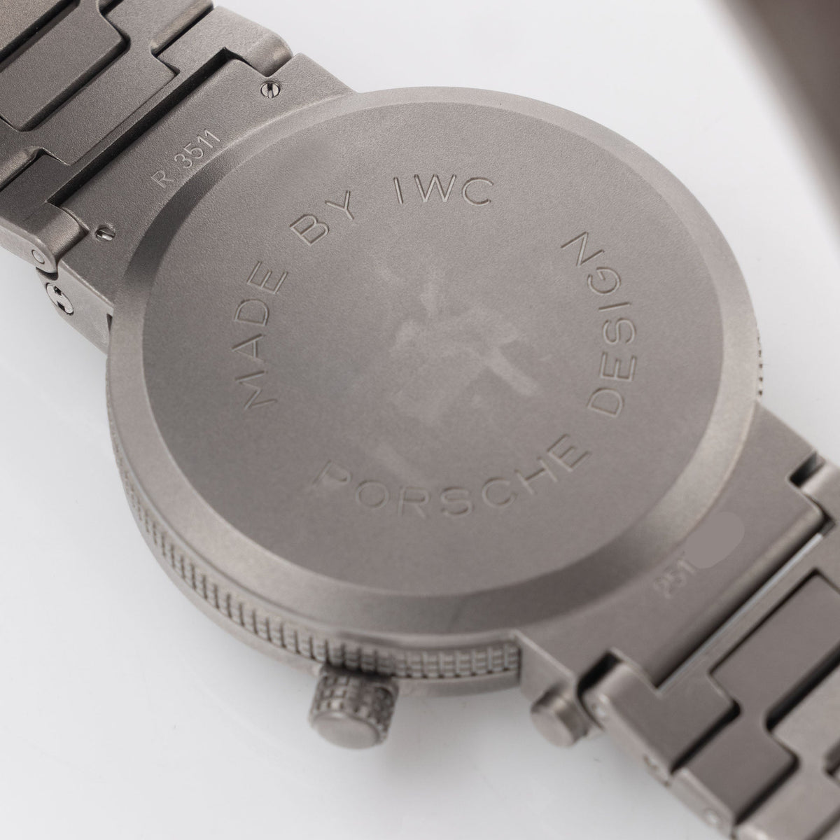 IWC/Porsche design compass watch in titanium ref 3511 with Certificate of Authenticity paper and IWC service invoice