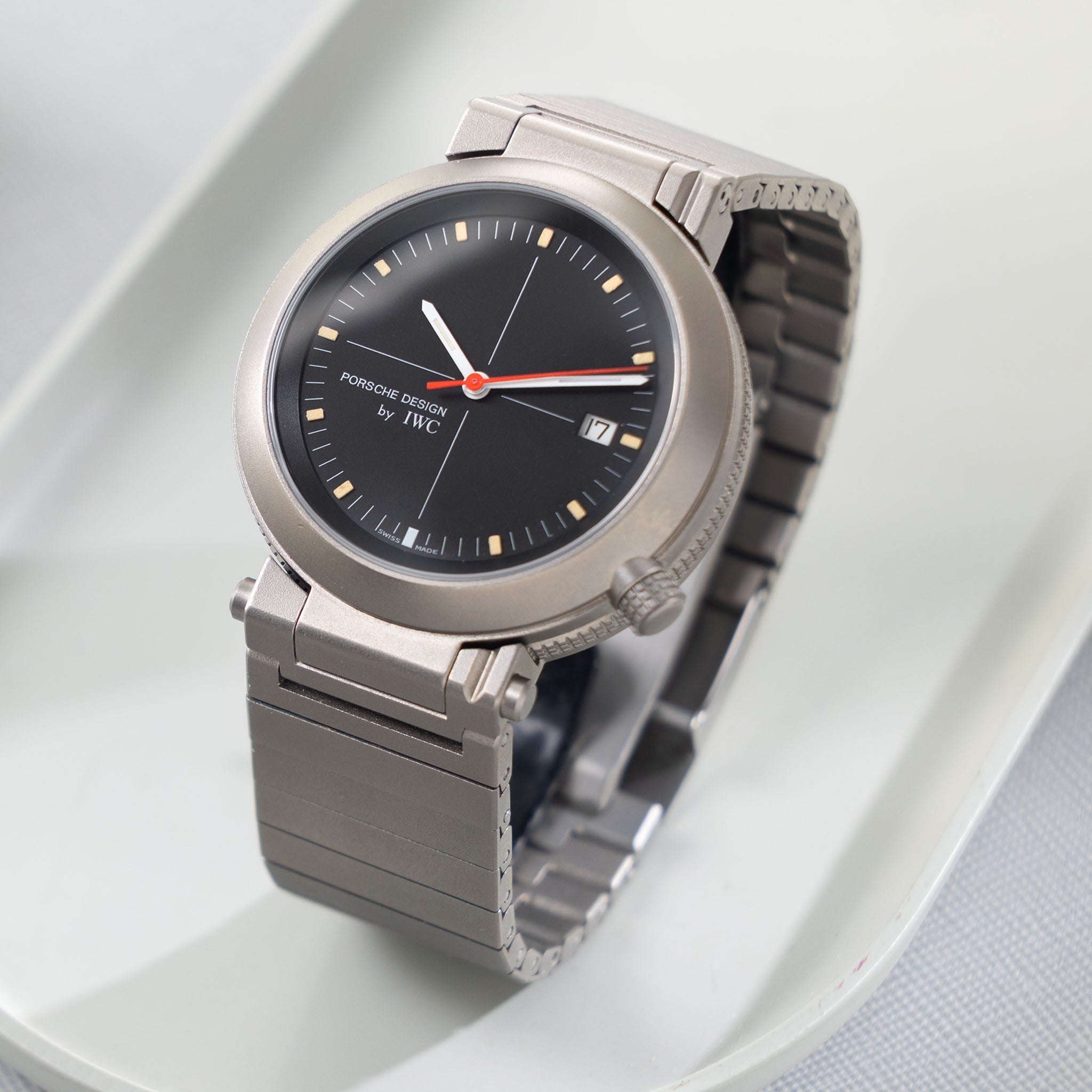 IWC/Porsche design compass watch in titanium ref 3511 with Certificate